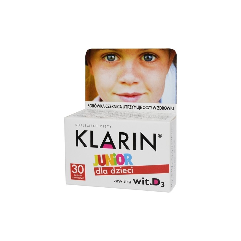 Klarin Junior, Tabletki wspomagające wzrok, Dla dzieci od 6. roku życia