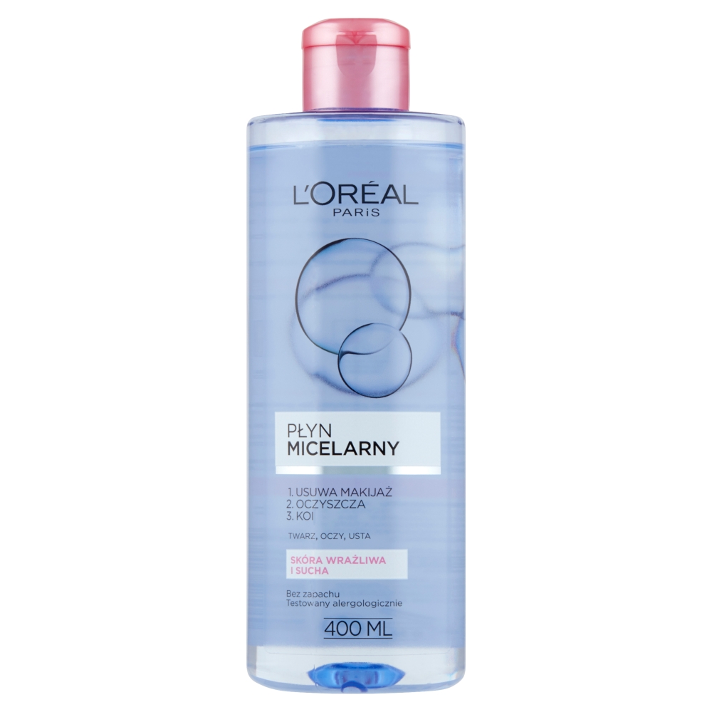L’Oréal Paris Skin Expert Acqua Micellare, Pelle Sensibile e Secca 400 ml