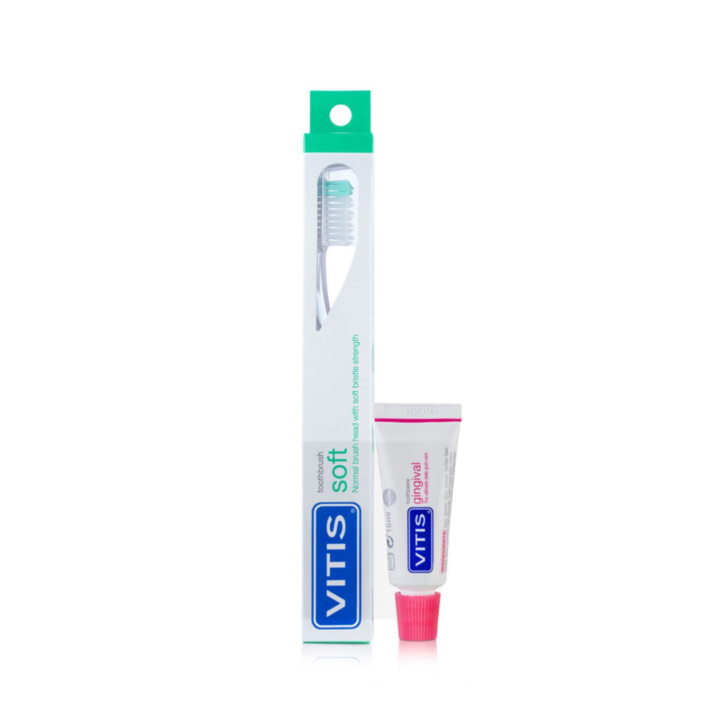 Vitis Soft Miękka Szczoteczka do zębów + pasta do zębów, 15 ml