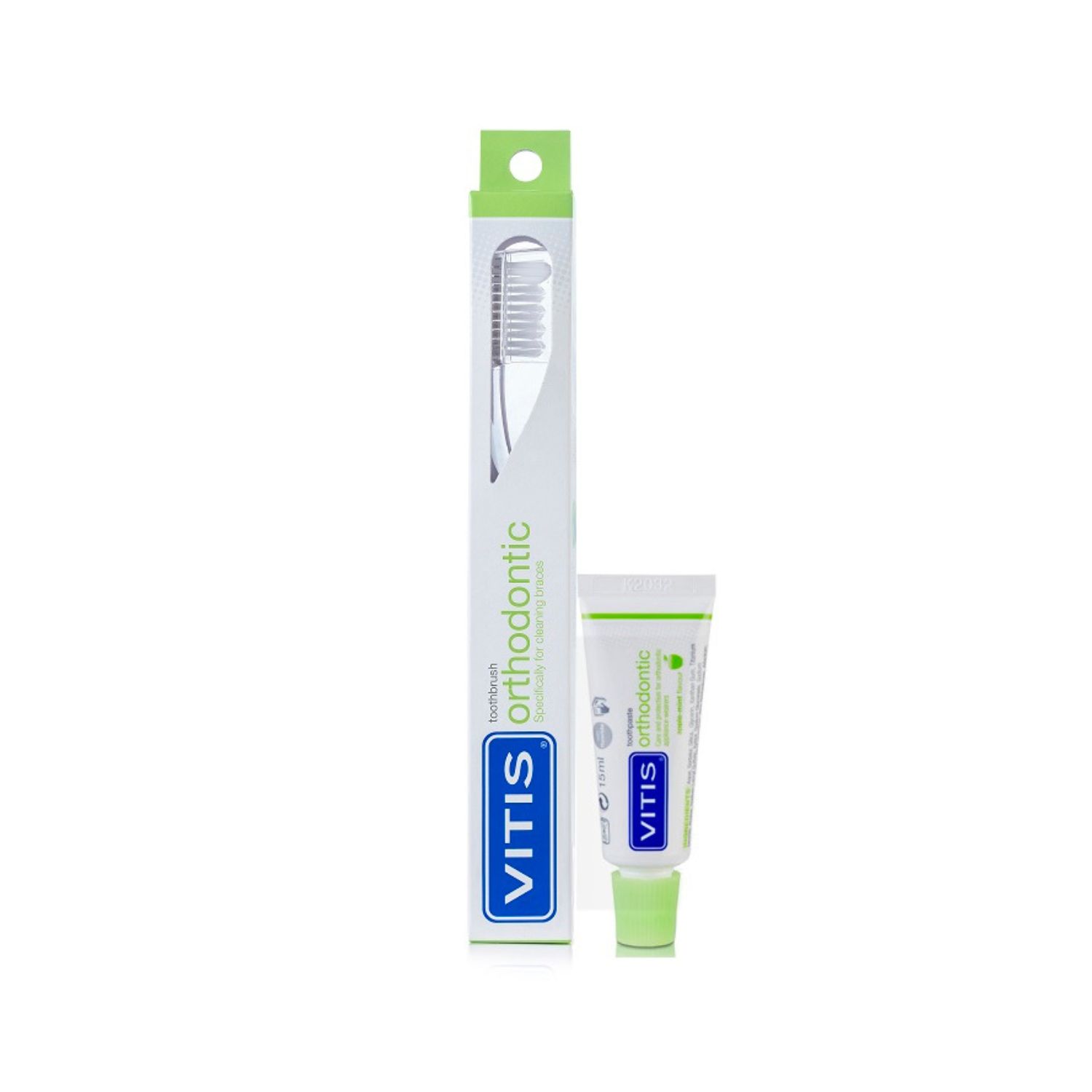 Vitis Orthodontic Szczoteczka do zębów + pasta do zębów, 15 ml