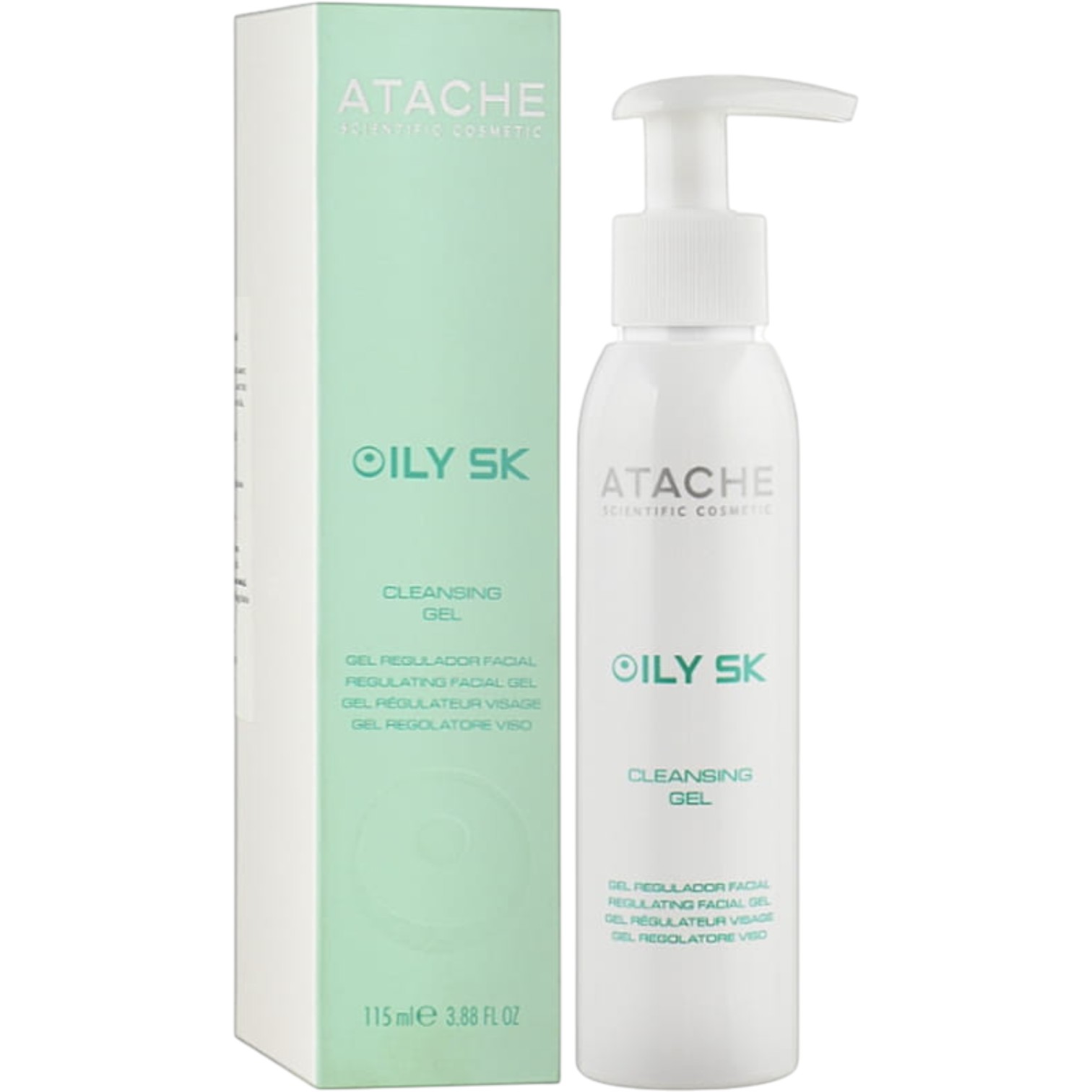 Atache Oily Skin Postbiotic Salicylic Acid Regulujący żel do twarzy dla cery tłustej, 115 ml