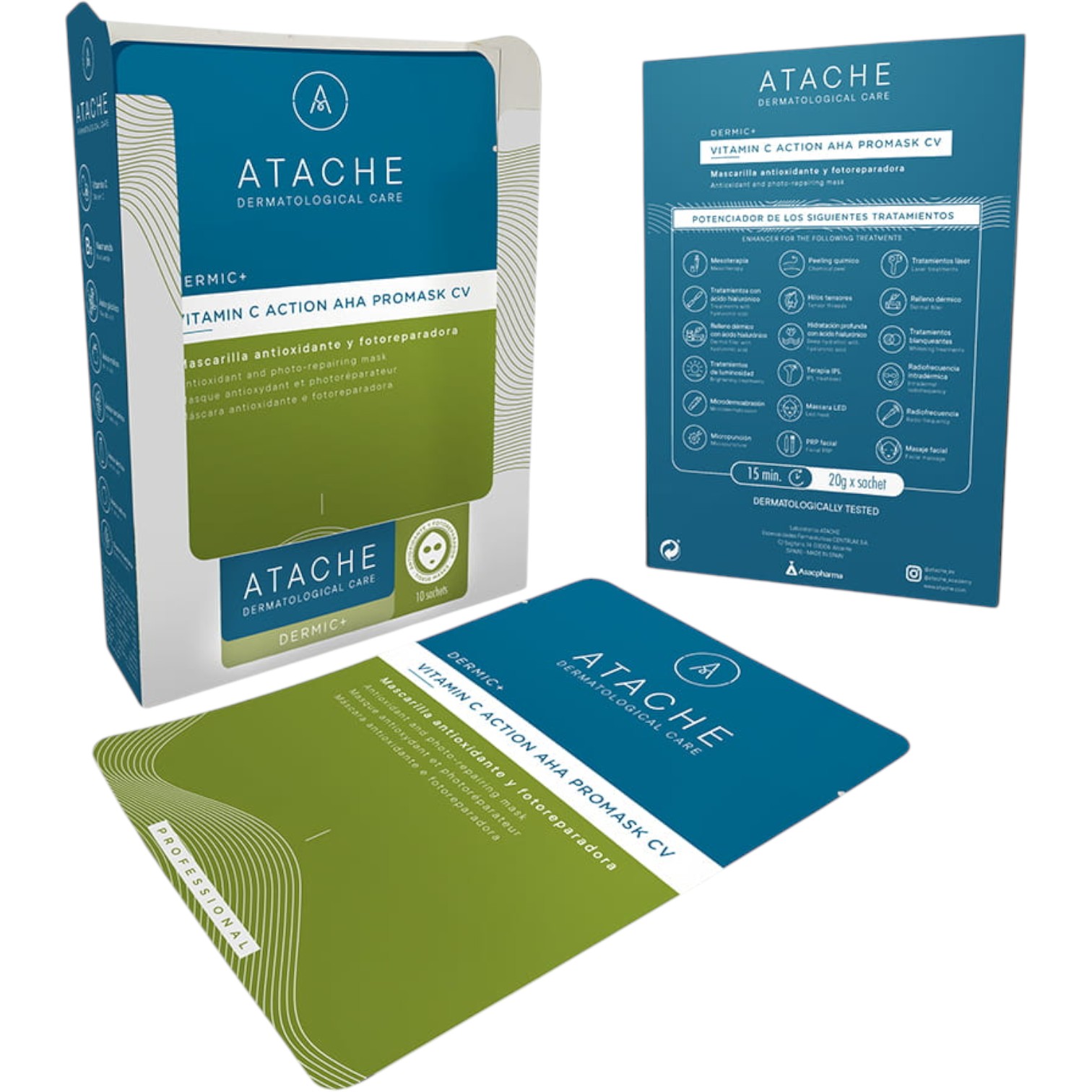 Atache Vitamin C Antioxidant And Photo-repairing Mask Maska w płachcie antyoksydacyjna z wit. C
