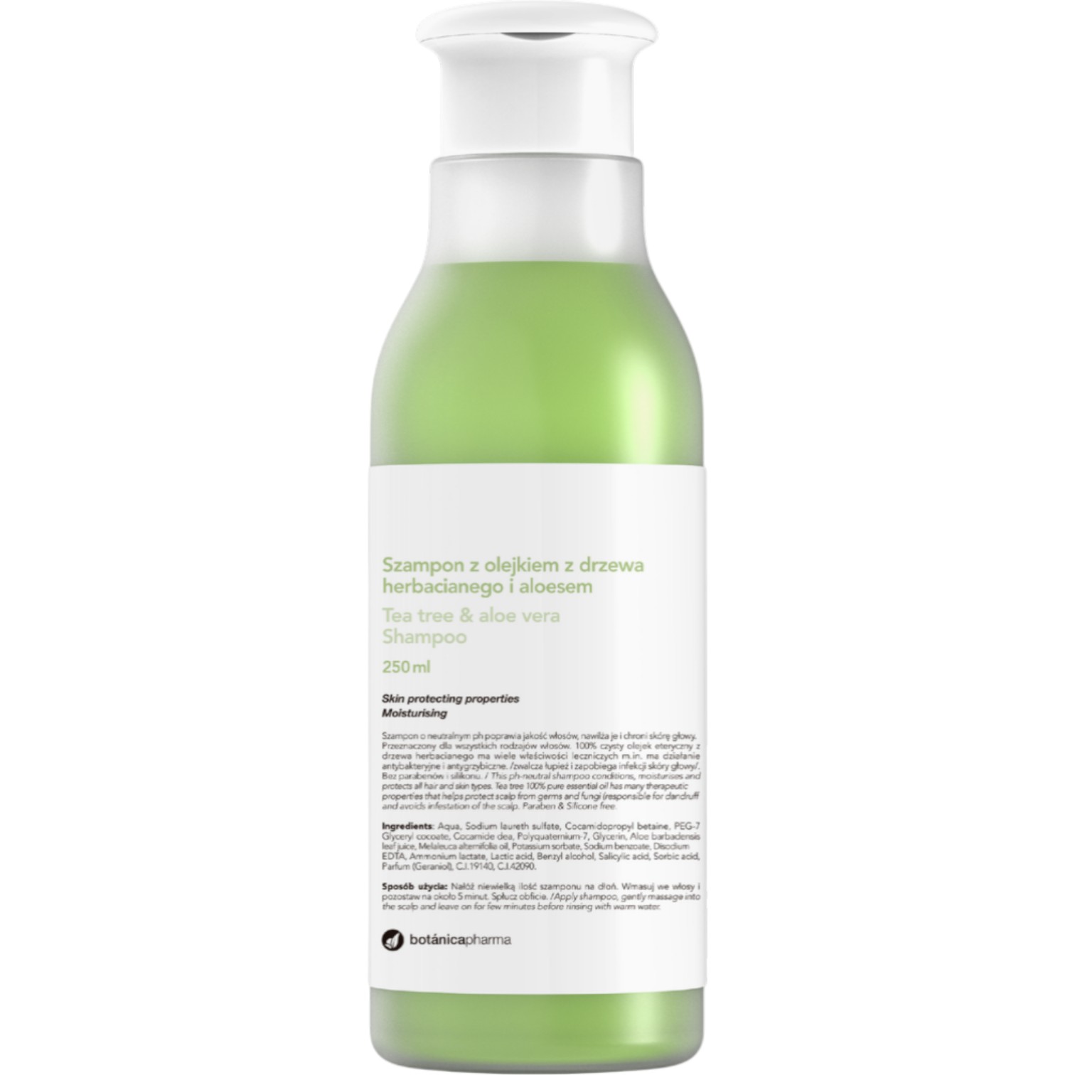 BotanicaPharma Szampon z olejkiem z drzewa herbacianego i aloesem