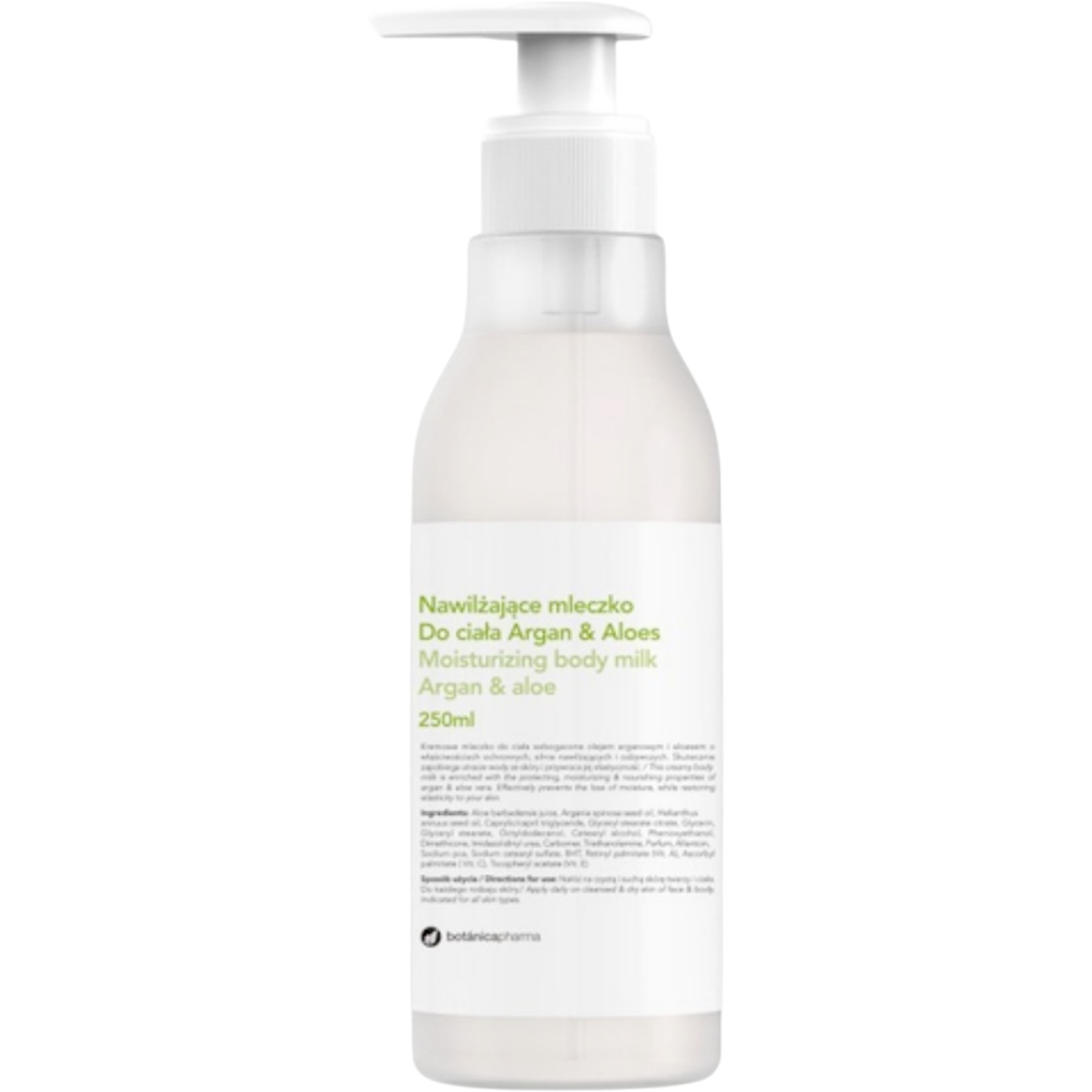 Botanicapharma Nawilżające Mleczko do ciała Argan i Aloes 