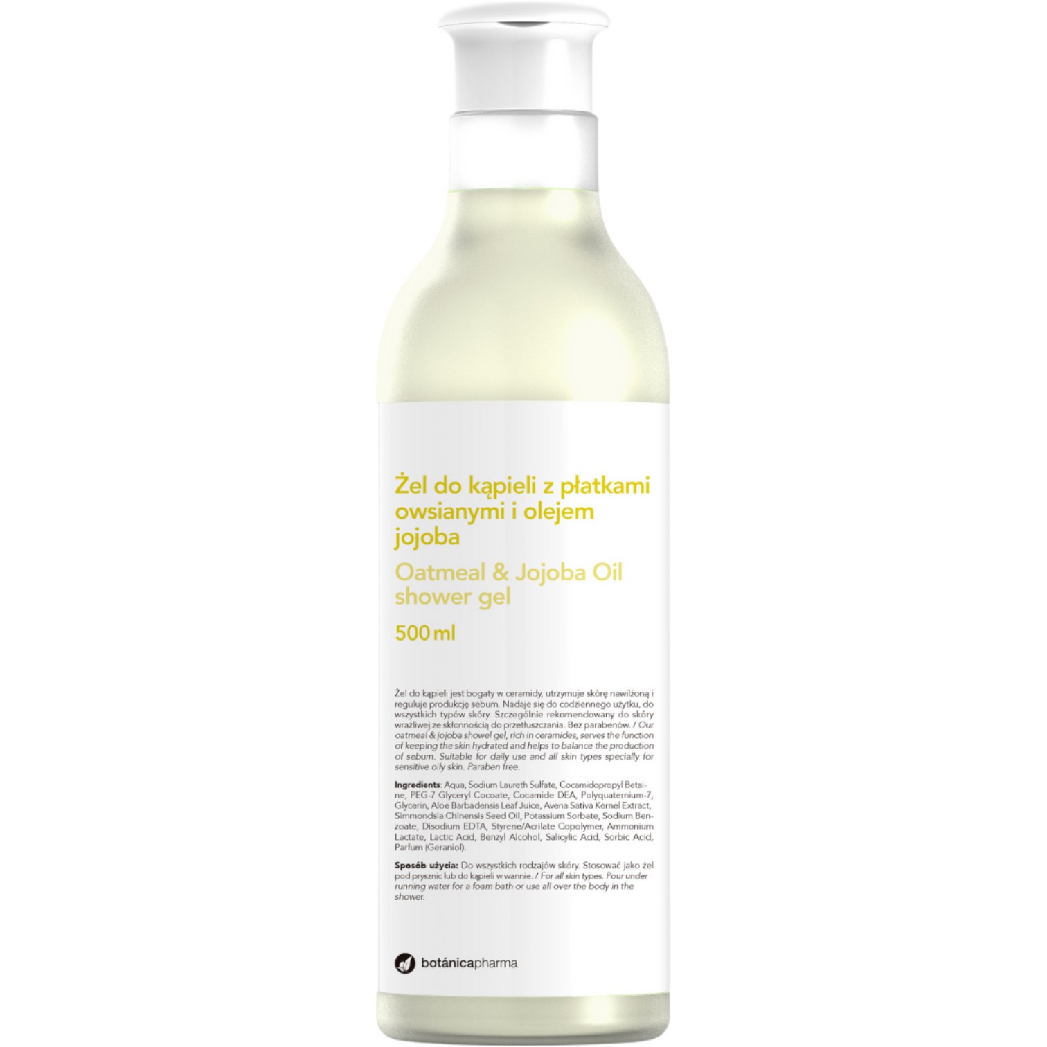 Botanicapharma Żel do kąpieli z płatków owsianych i z oleju jojoba