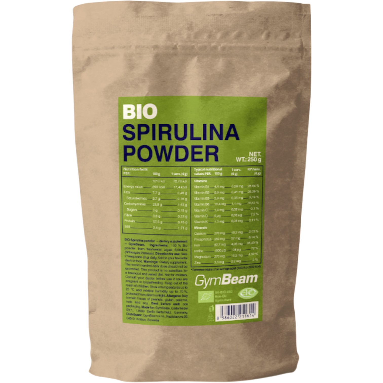 GymBeam BIO Spirulina w proszku