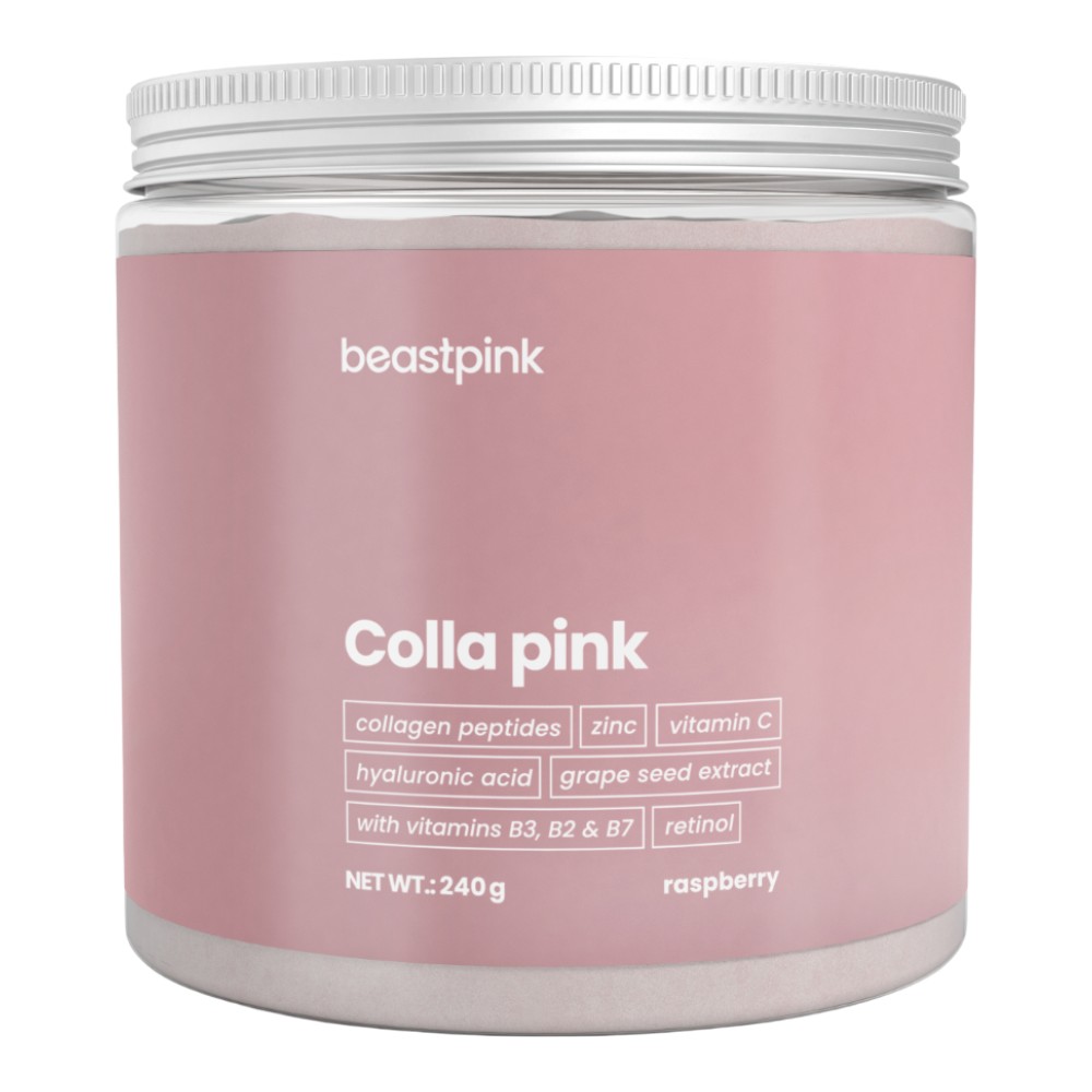 GymBeam Colla Pink Beastpink Proszek do rozpuszczania 240 g Malina