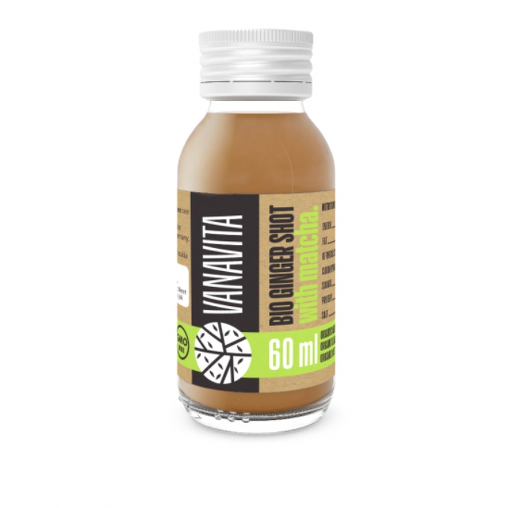 GymBeam Vanavita Bio Imbirowy Shot z Matchą 60 ml