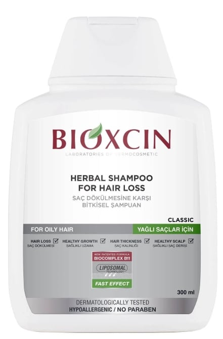 Bioxcin Classic Shampoo alle Erbe Capelli Grassi e Indeboliti Anticaduta 300 ml