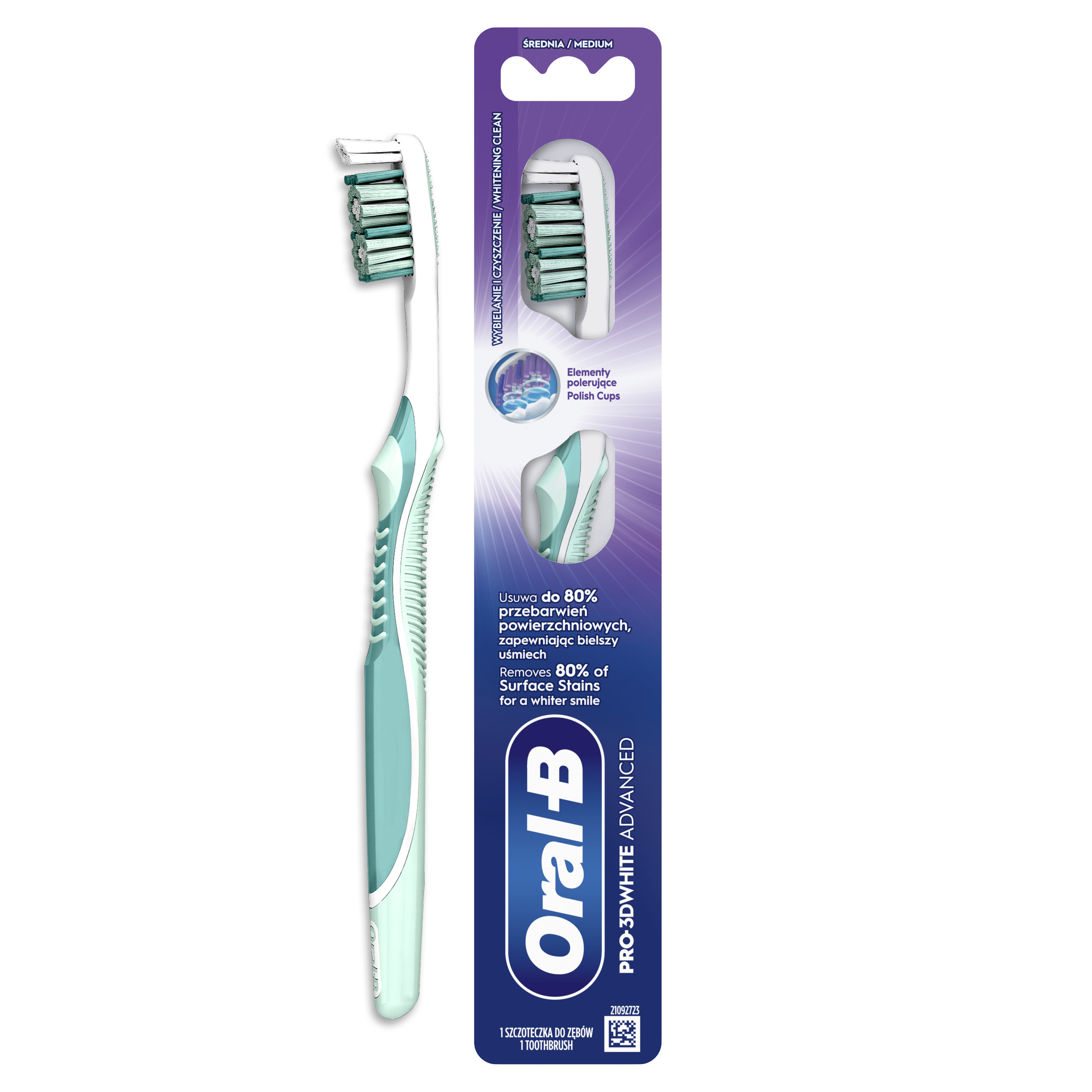 Oral-B Pro 3D White Advance Szczoteczka do zębów 1 szt.