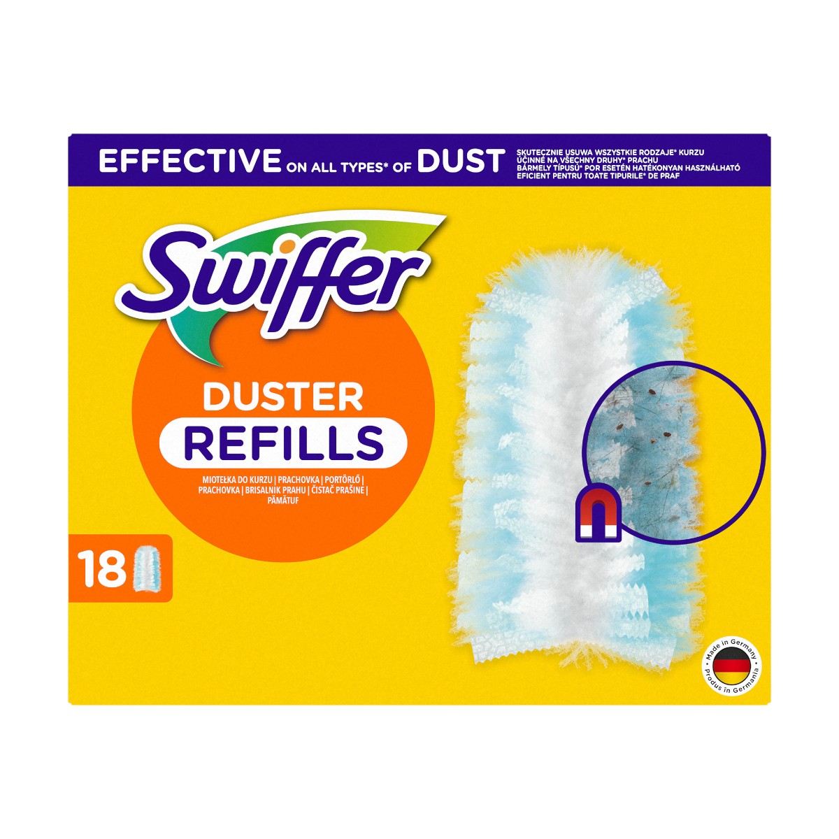 Swiffer Wkłady wymienne do miotełki do kurzu, 18 sztuk