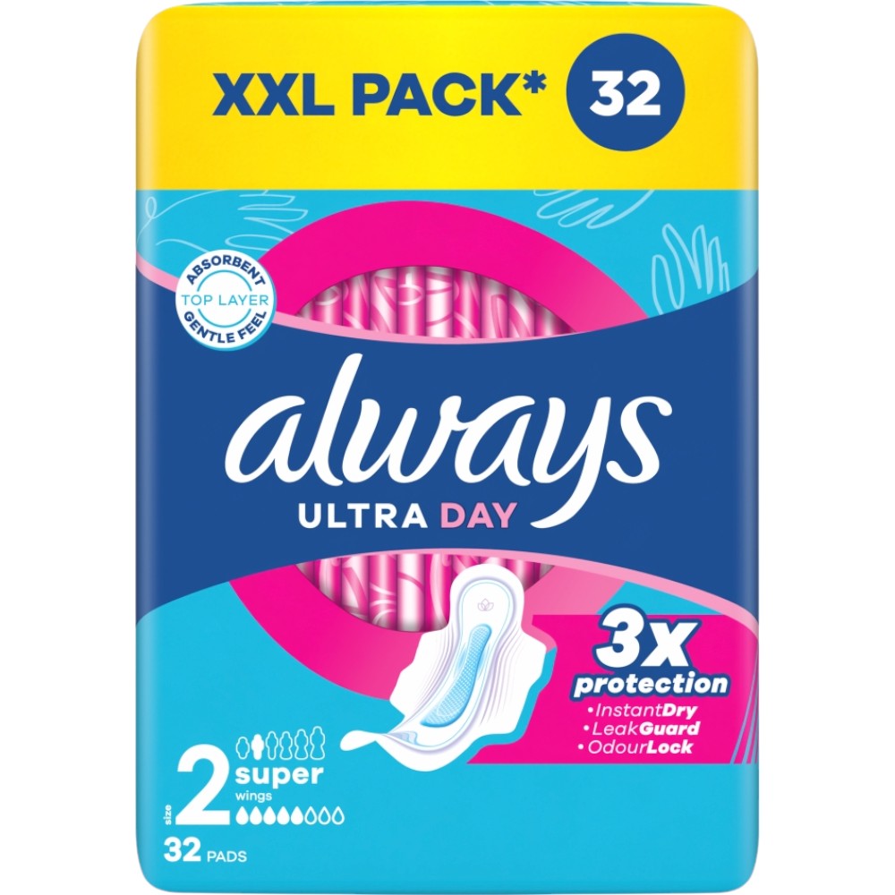 Always Ultra Super Plus Quatro Podpaski, 4x8 szt.
