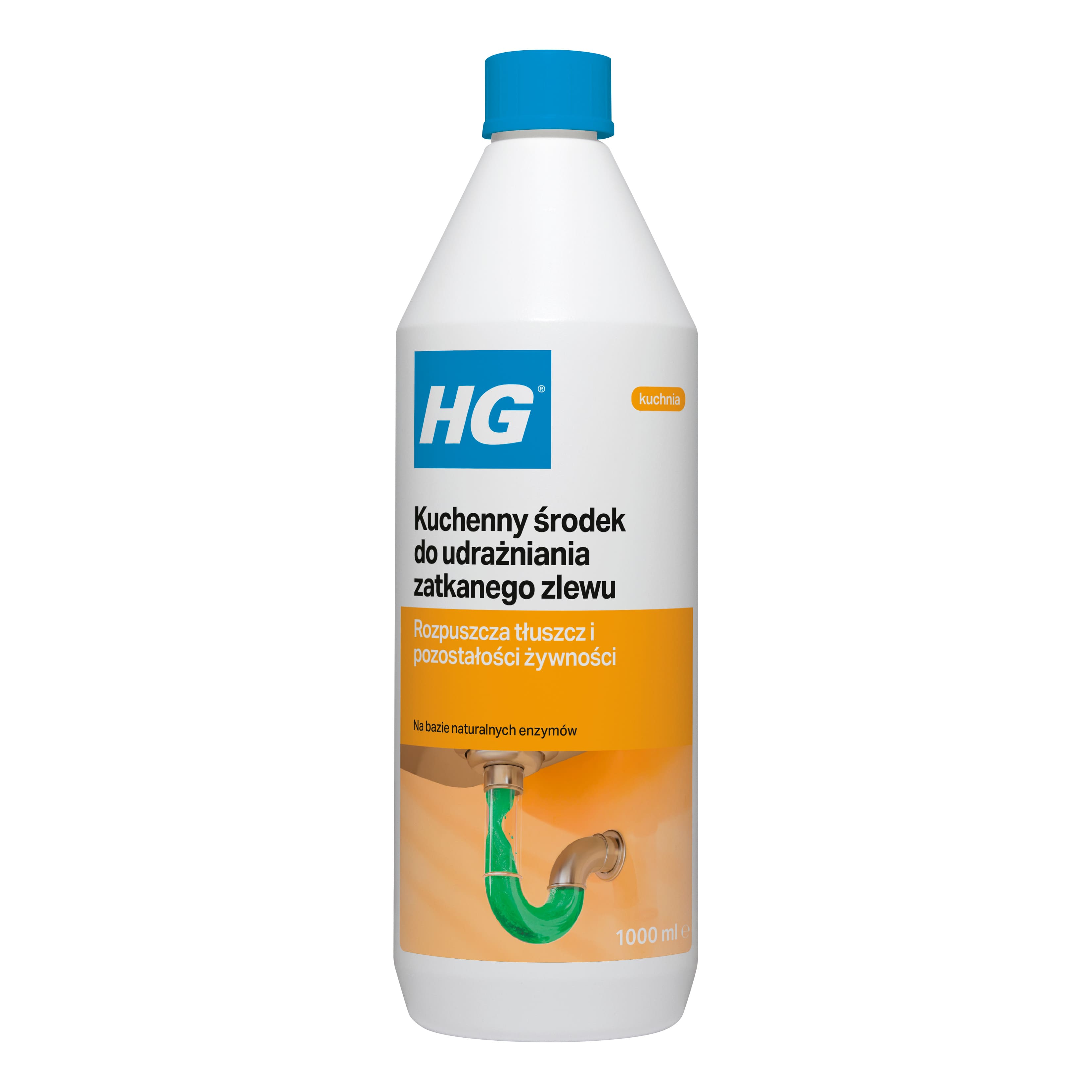 HG Kuchenny środek do udrożniania zatkanego zlewu 1 L