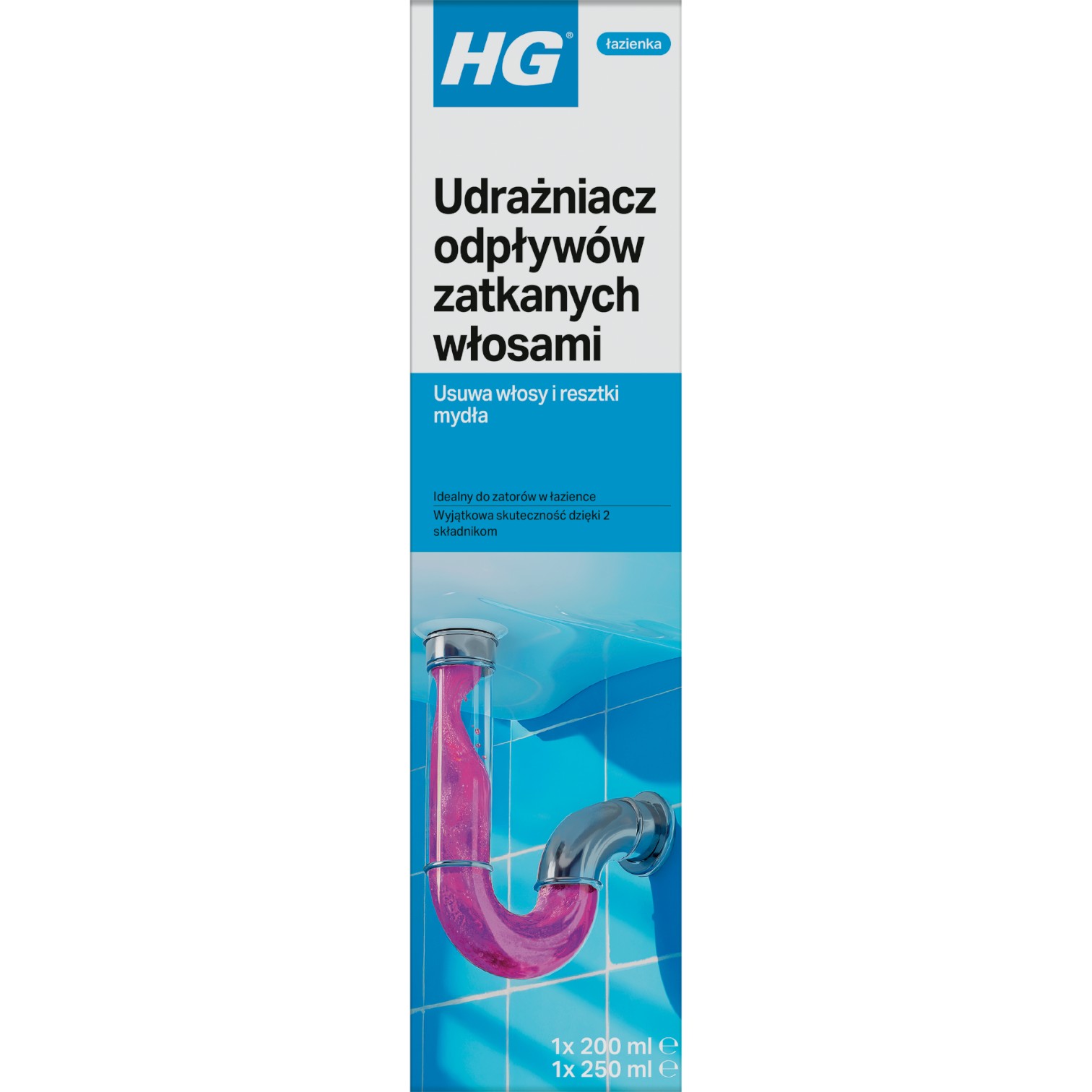 HG Udrażniacz odpływów zatkanych włosami 450 ml