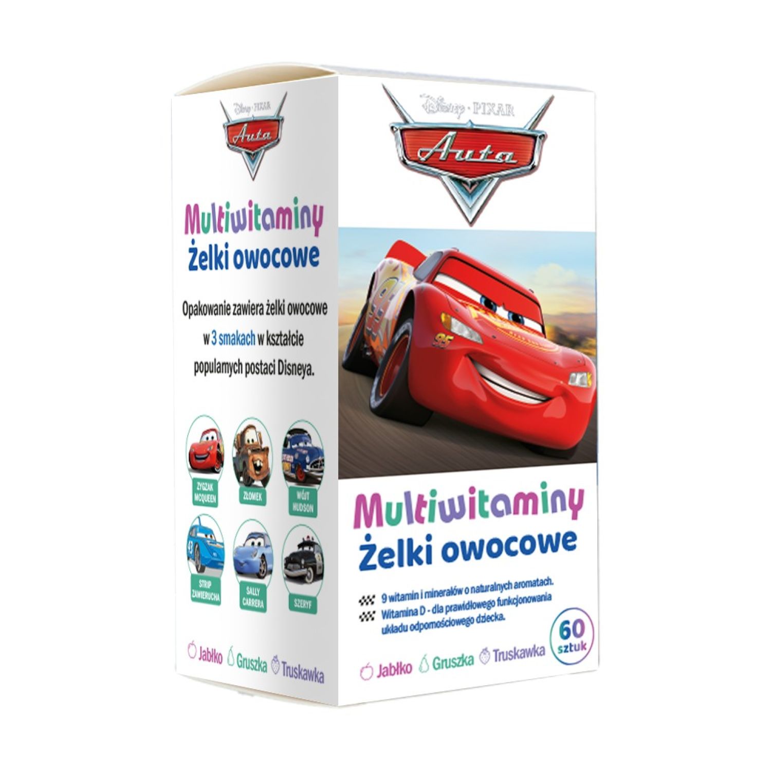 Disney Multiwitaminy Auta Żelki owocowe, 60 szt.