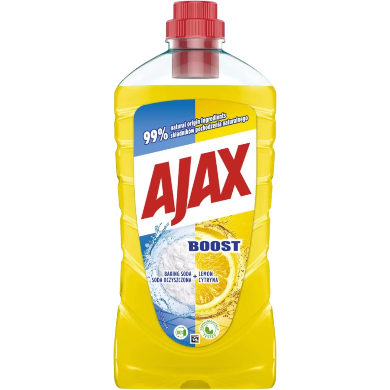 Ajax Boost Uniwersalny środek czyszczący, Soda Oczyszczona i Cytryna, 1 L