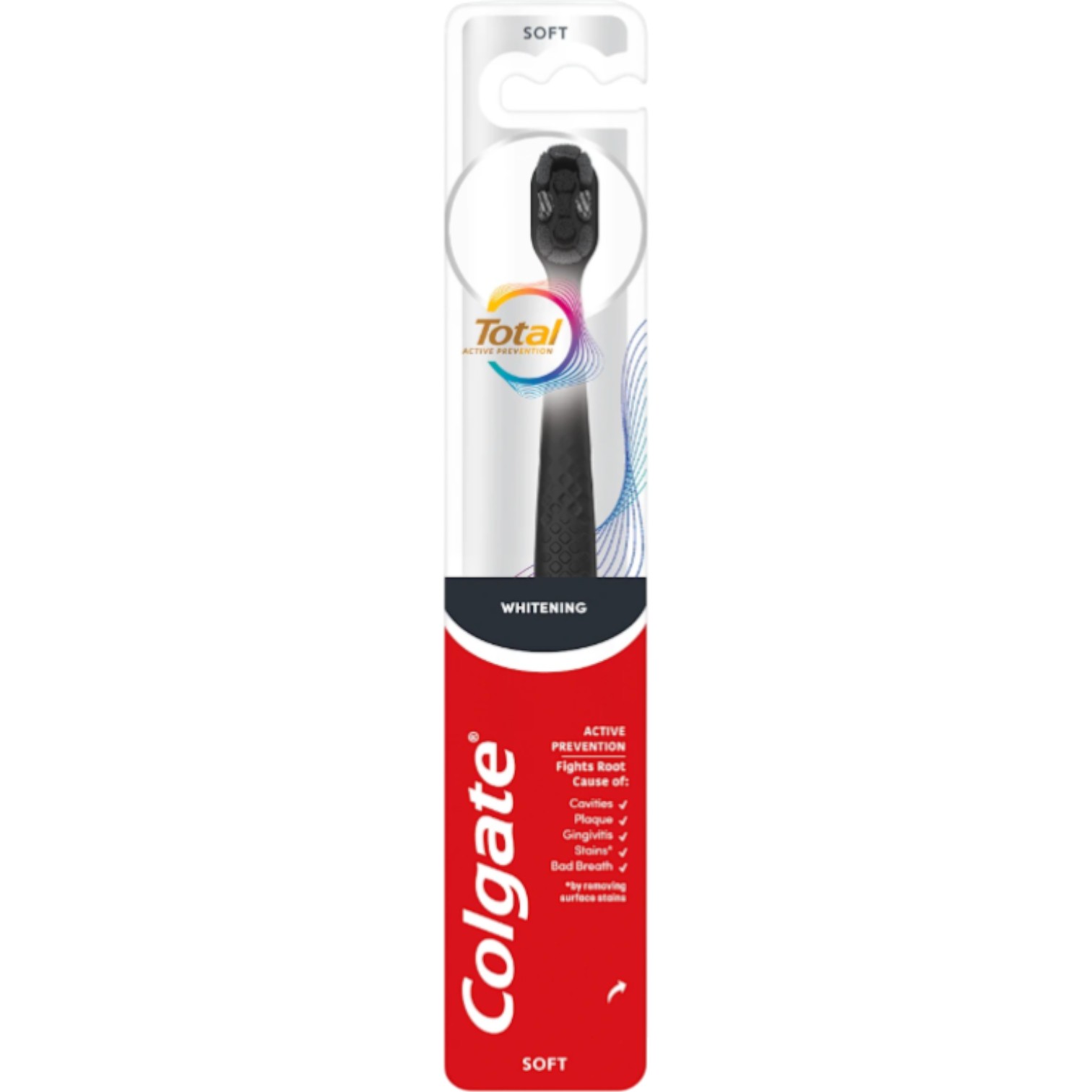 Colgate Total Whitening Charcoal Soft Spazzolino da denti singolo