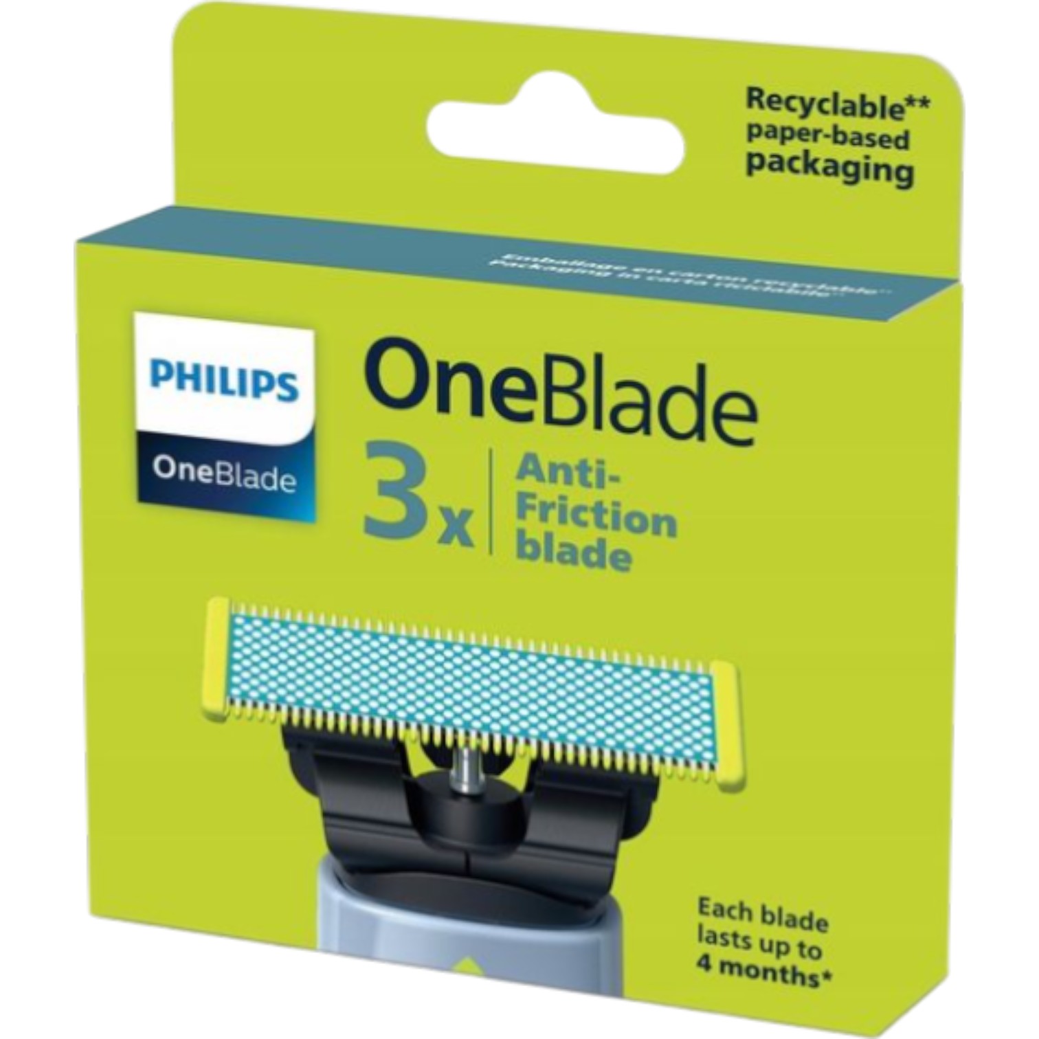 Philips One Blade QP235/50 Wymienne ostrza do golarki Anti-Friction, 3 szt.
