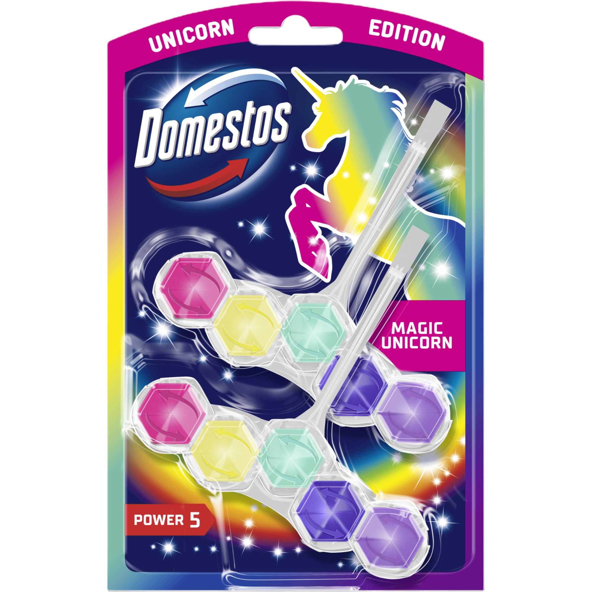 Domestos Power5 Unicorn Kostka do toalet, 2x50 g