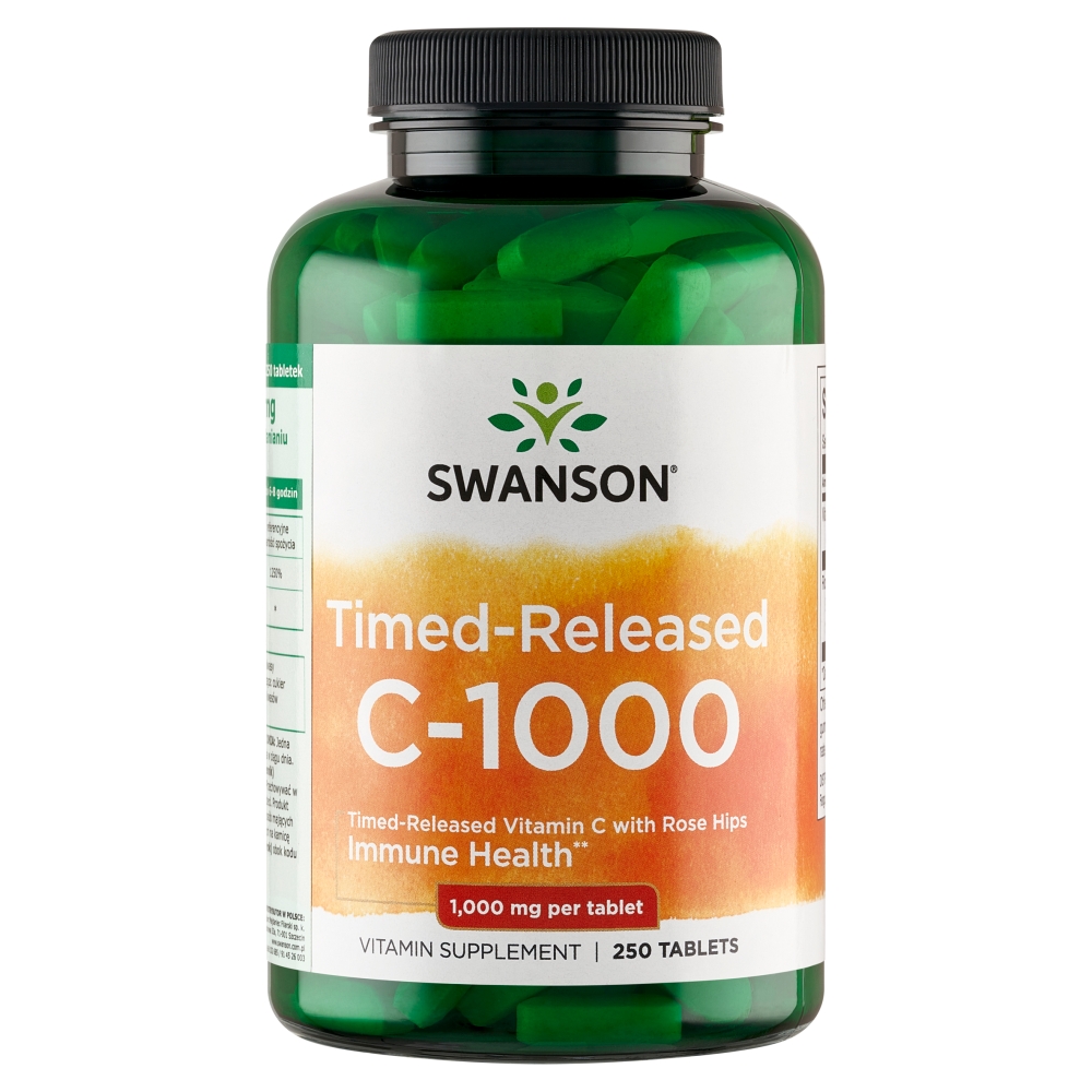 Swanson Witamina C 1000 z RH przedł. dział. Tabletki 250 szt.