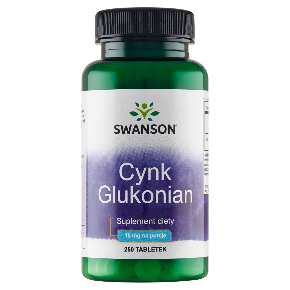 Swanson Glukonian Cynku Tabletki, 250 szt.