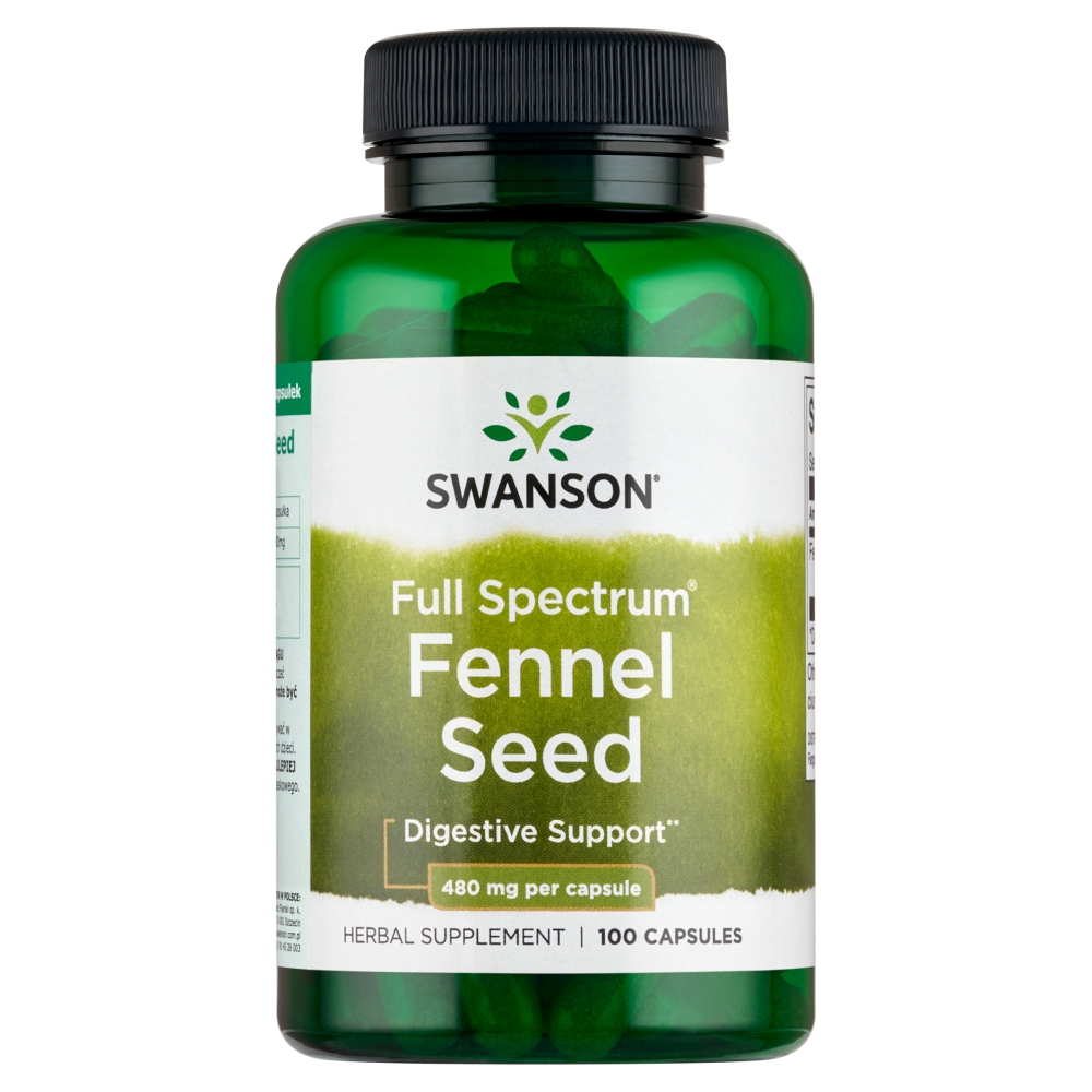 Swanson Full Spectrum Fennel Seed 480 mg Kapsułki, 100 szt.