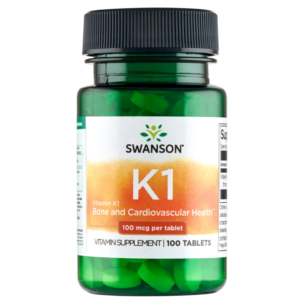 Swanson Witamina K1 100 MCG, tabletki 100 szt.
