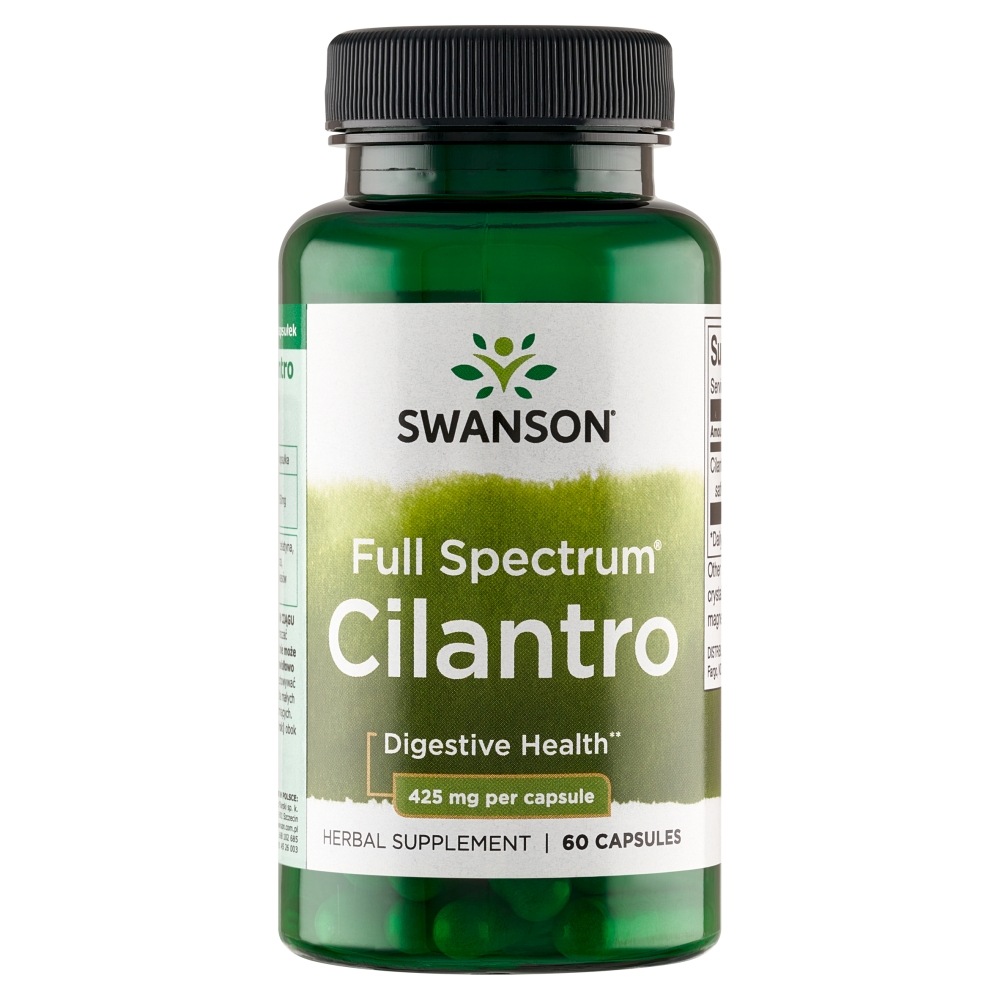 Swanson Full Spectrum Cilantro (Kolendra Siewna) Kapsułki, 60 szt.