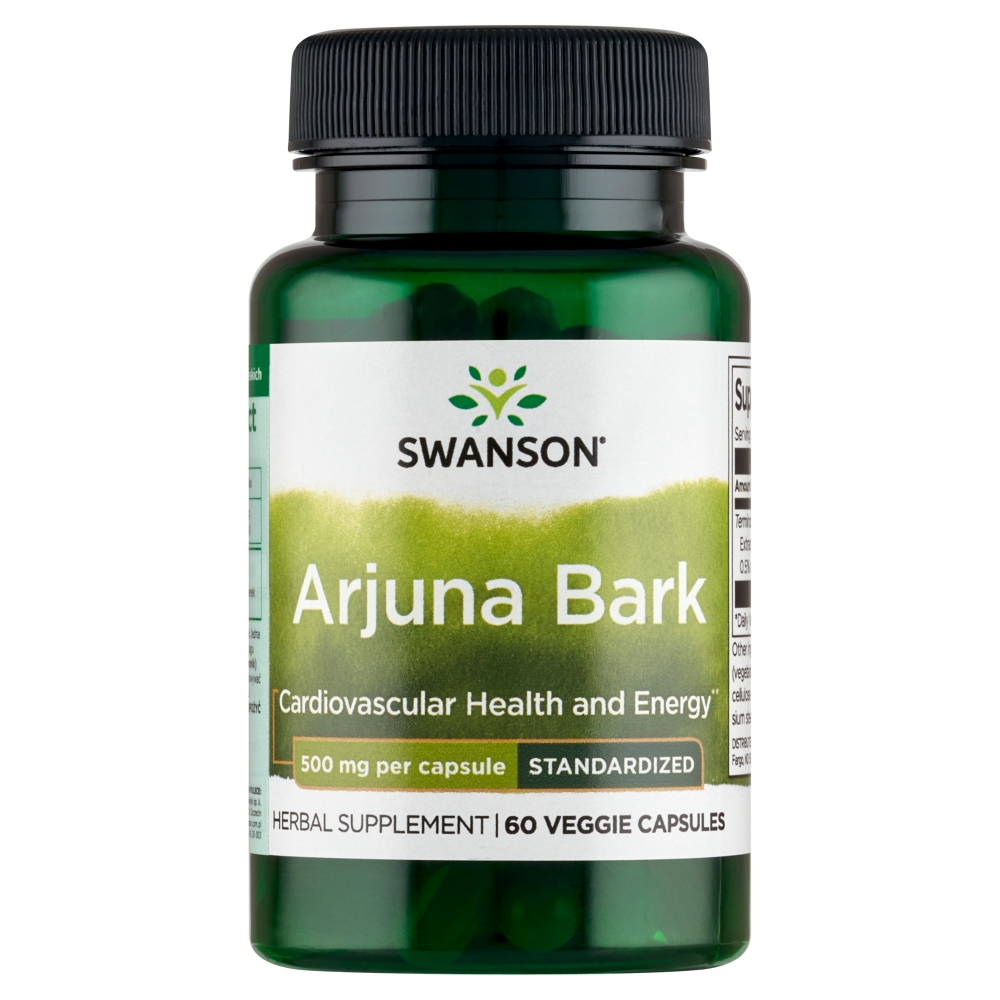 Swanson Arjuna Extract 500 mg Kapsułki, 60 szt.