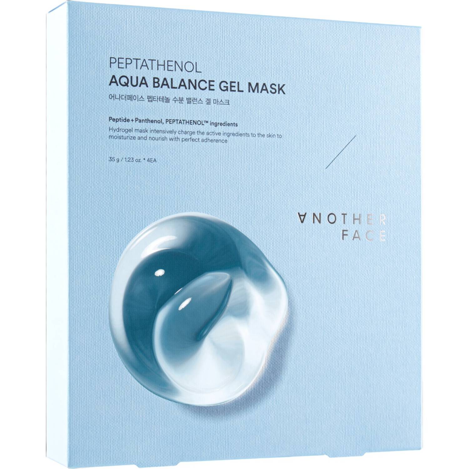 Another Face Peptathenol Aqua Balance Gel Mask, Kojąca maska w płachcie, 4szt