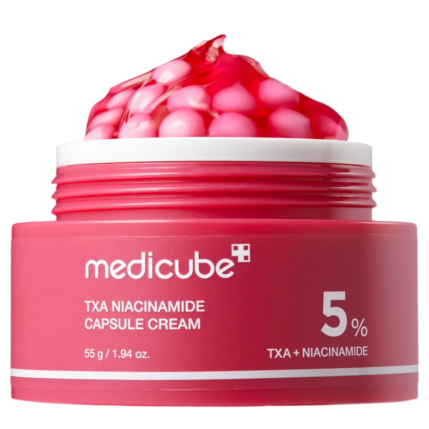 Medicube TXA Niacinamide Capsule Cream, Wyrównujący krem pielęgnacyjny z kapsułkami, 55 g
