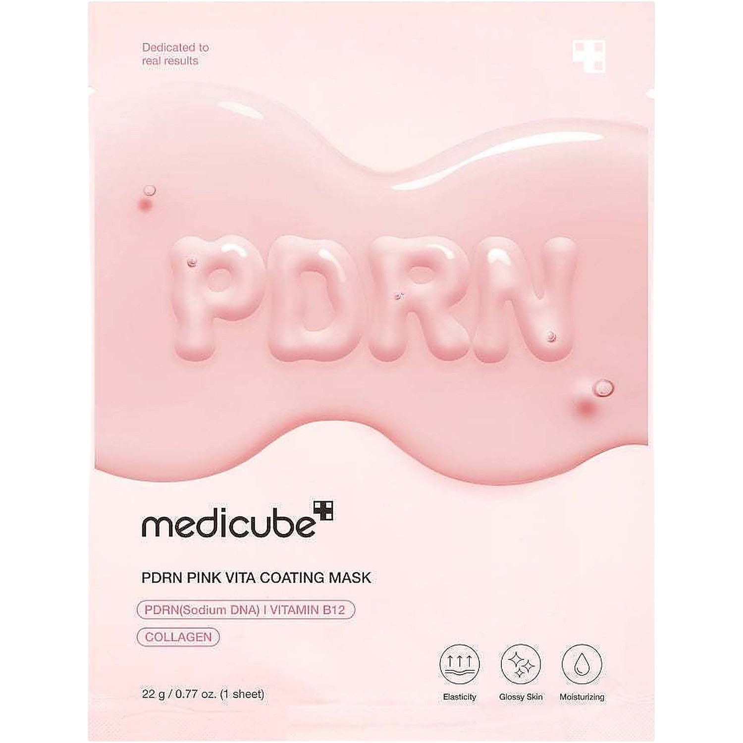 Medicube PDRN Pink Vita Coating Mask, Maska do twarzy z witaminą C, 22 g