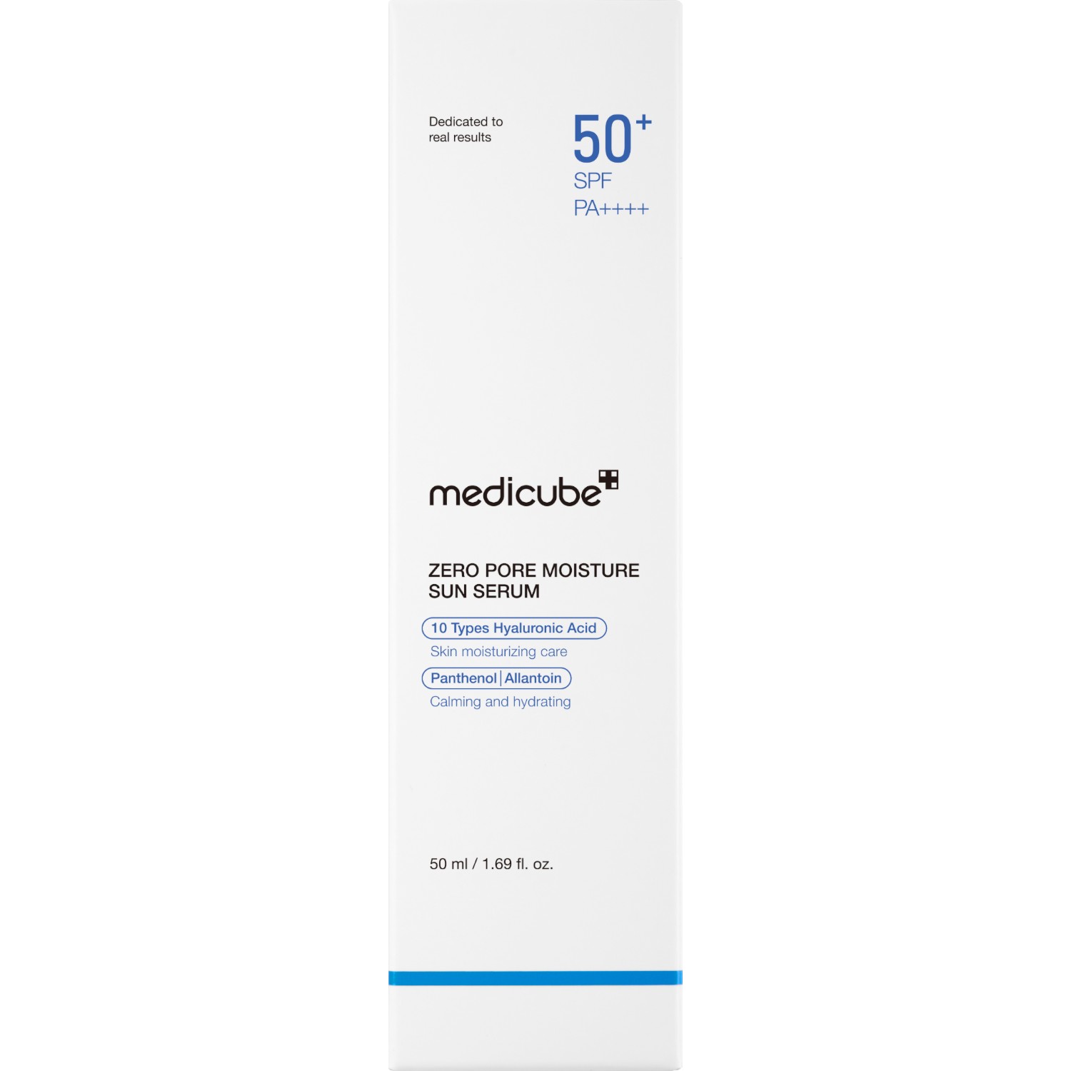 Medicube Zero Pore Moisture Sun Serum, Lekkie serum przeciwsłoneczne nawilżające i regulujące sebum, 50+ PA++++, 50 ml