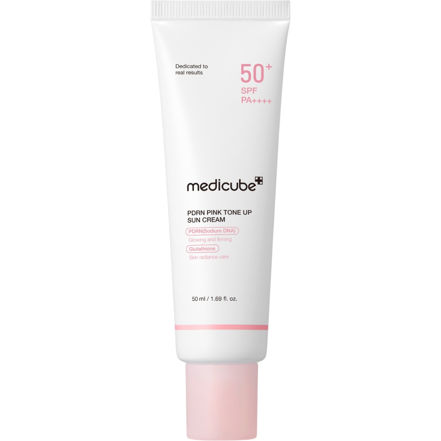 Medicube PDRN Pink Tone Up Sun Cream, Wielofunkcyjny krem przeciwsłoneczny z efektem tonującym, 50+ PA++++, 50 ml