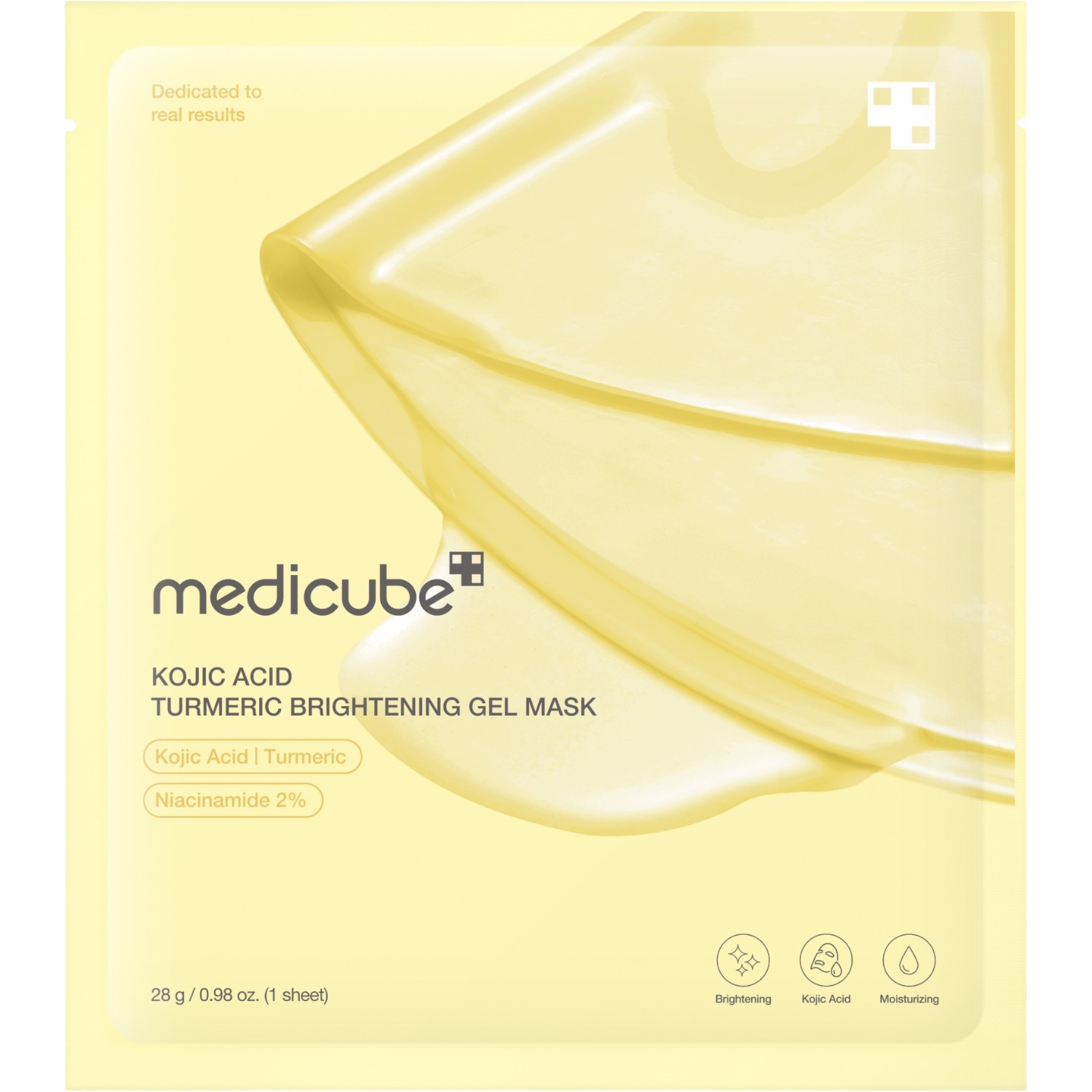Medicube Kojic Acid Turmeric Brightening Gel Mask, Maska w płachcie do twarzy, 28 g