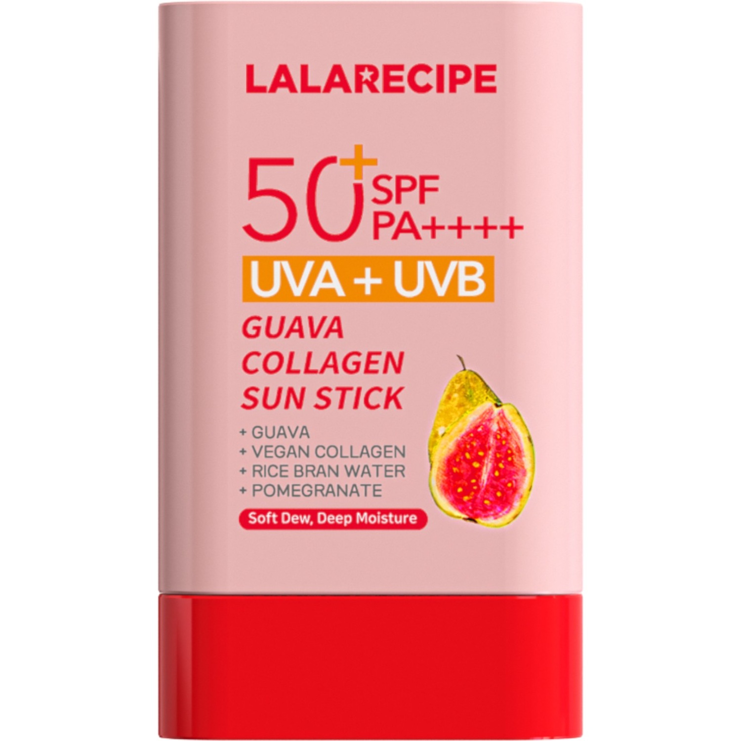 LalaRecipe Guava Collagen Sun Stick Wygładzający sztyft przeciwsłoneczny, SPF50+ PA++++