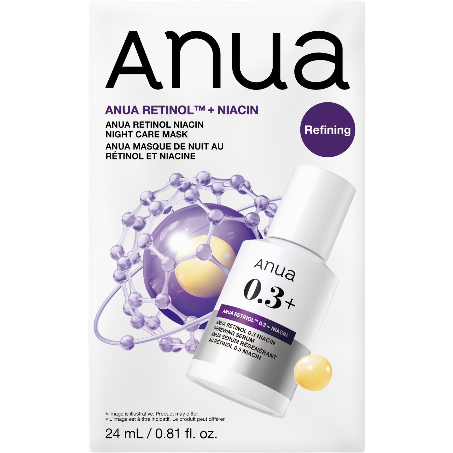 Anua Retinol Niacin Night Care Mask, 24 ml