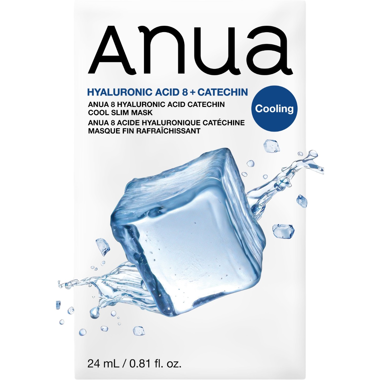 Anua 8 Hyaluronic Acid Catechin Cool Slim Mask, 23 ml