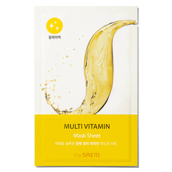 The Saem Bio Solution Multi Vitamin Maska w płachcie rozświetlająca