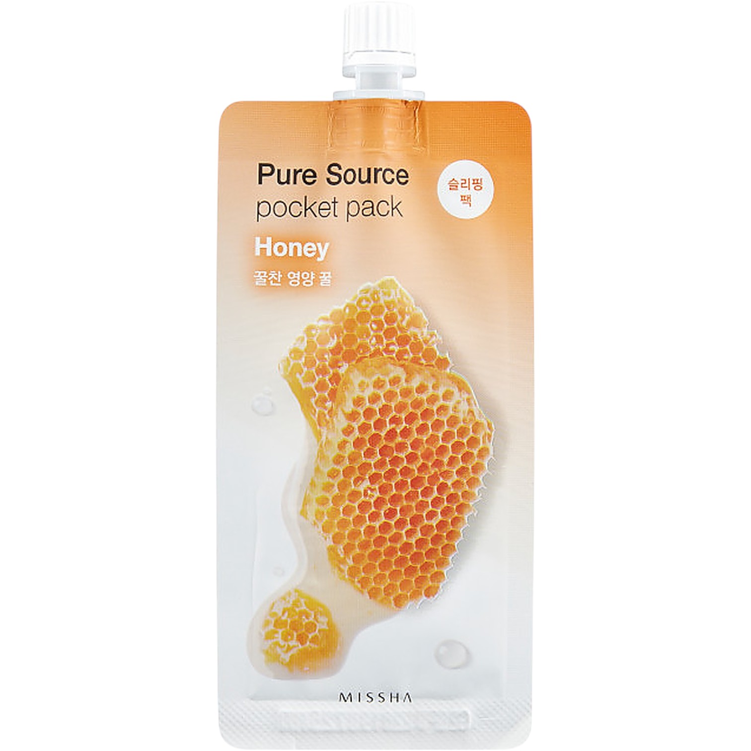 Missha Pure Source Pocket Pack Honey, Maseczka w płachcie z ekstraktem z miodu i propolisu, 10 ml