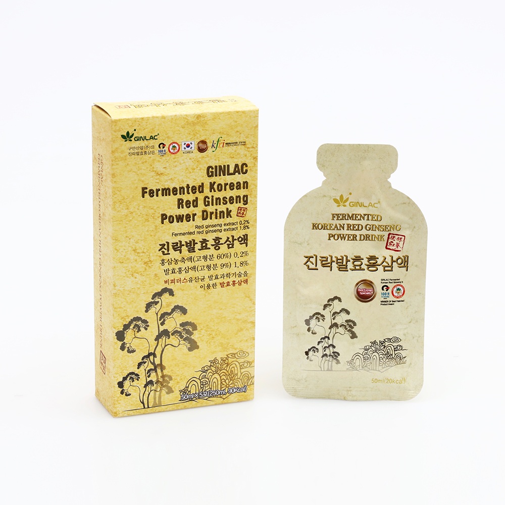 Ginlac Napój na bazie Fermentowanego Czerwonego Żeń-Szenia i ekstr. z Czerwonego Żeń-Szenia, 250 ml