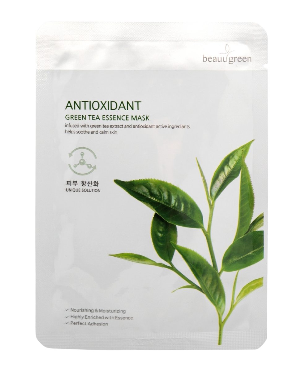 Beauugreen Zielona Herbata Antyoksydacyjna maska do twarzy