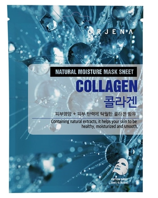 Orjena Natural Moisture Collagen Mask Sheet, Nawilżająca maska w płachcie