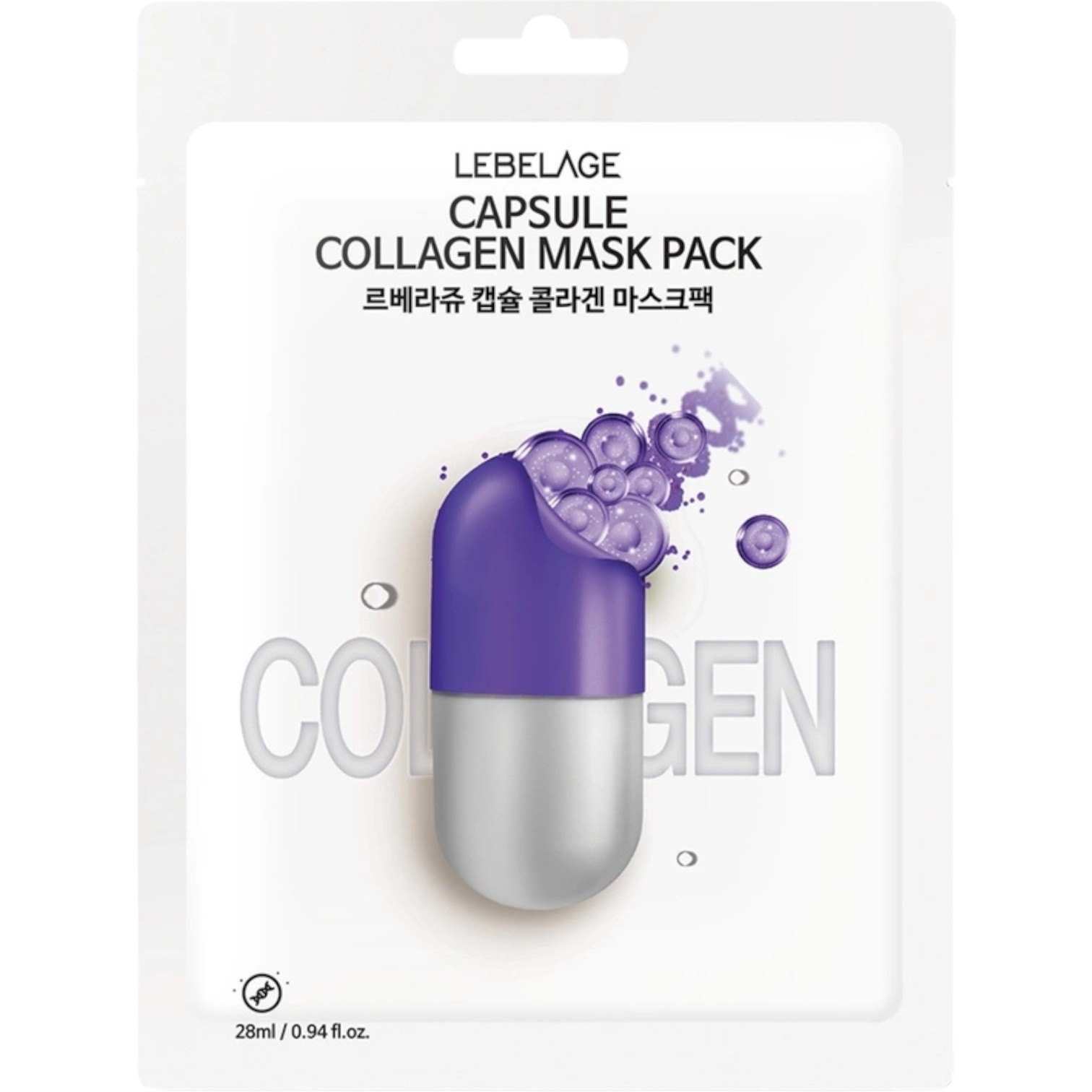 Lebelage Dr Capsule Collagen, Maseczka w płachcie do twarzy