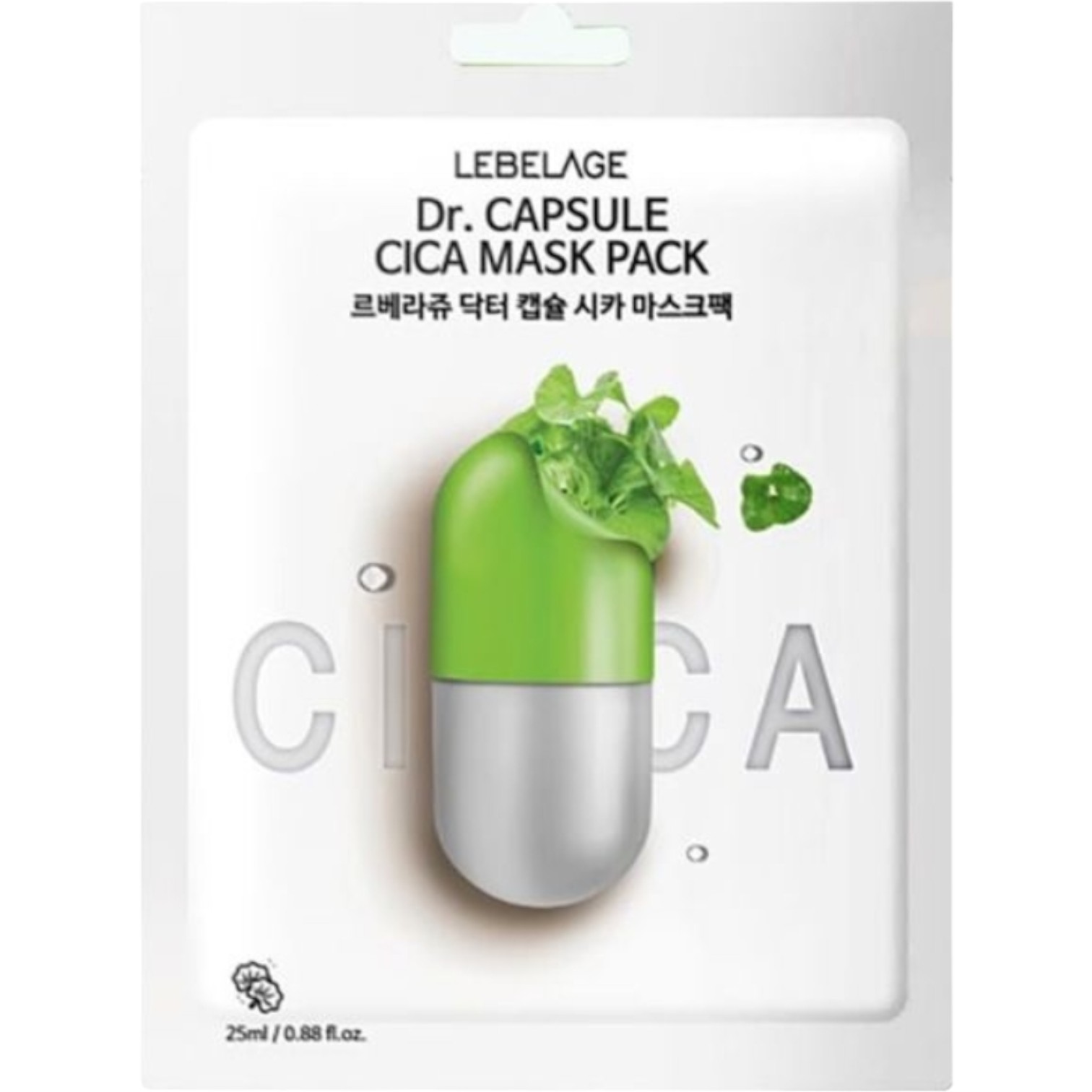 Lebelage Dr Capsule Cica, Maseczka w płachcie do twarzy