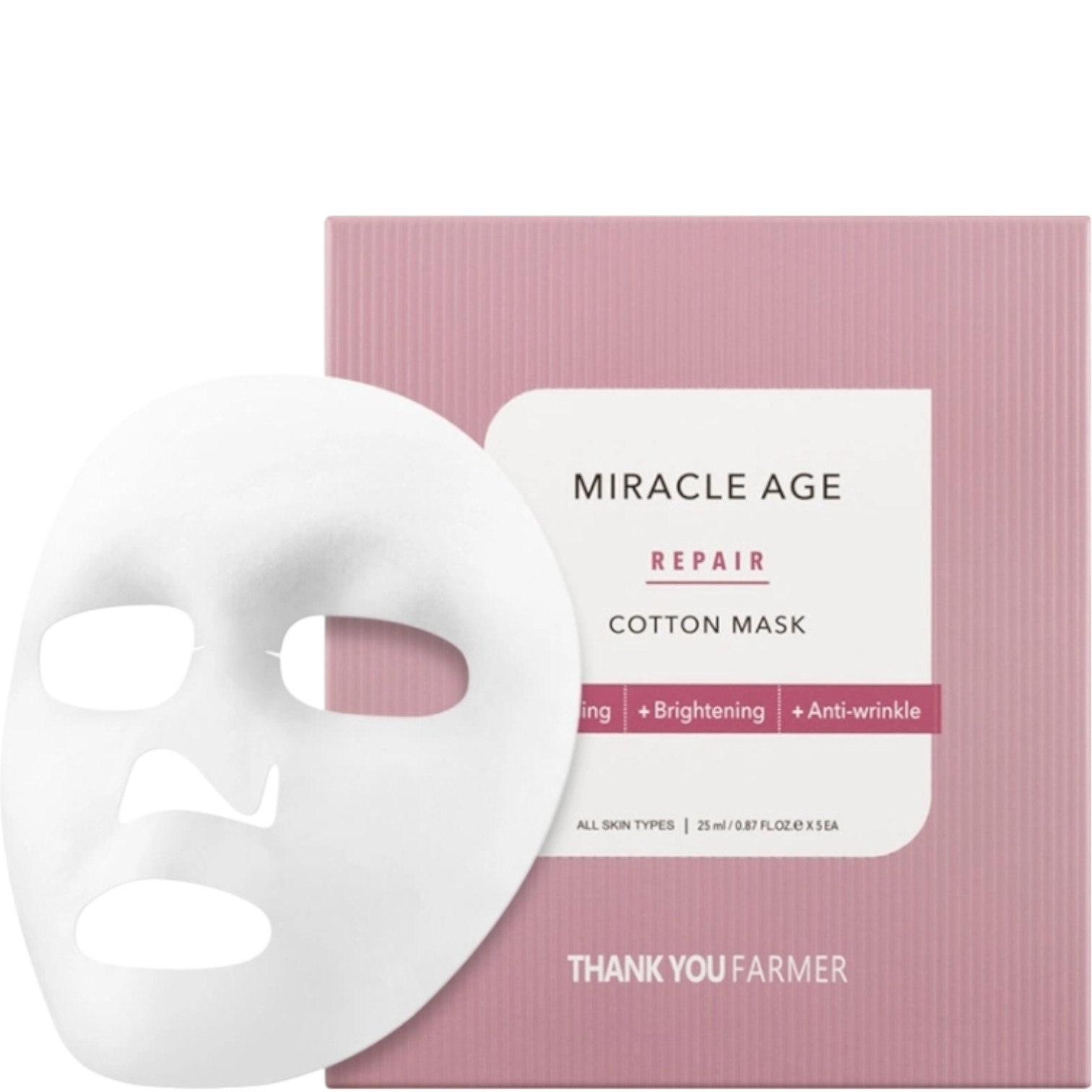 Thank You Farmer Miracle Age Repair Cotton, Maschera in tessuto per il viso