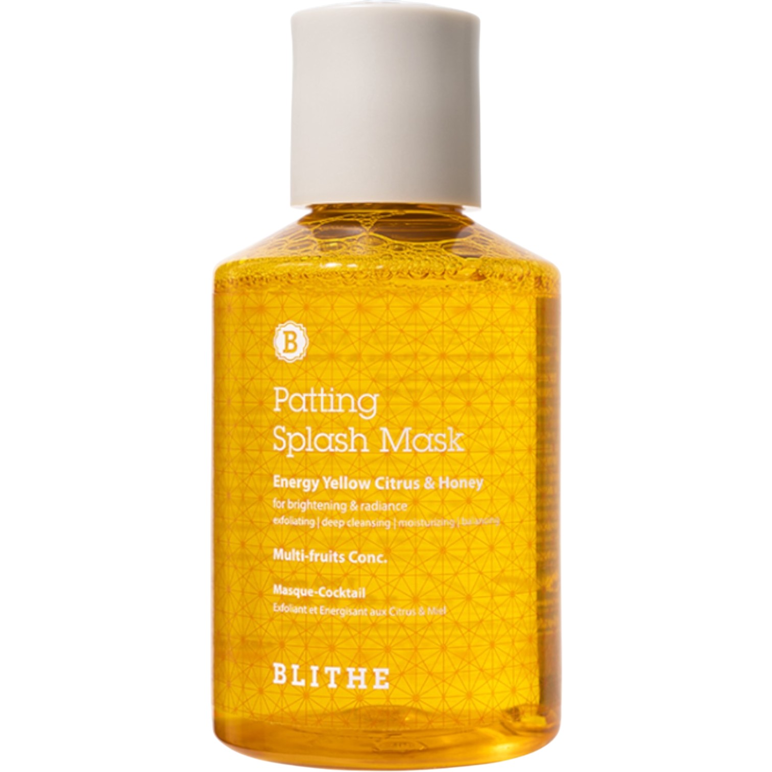 Blithe atting Splash Mask Energy Yellow Citrus & Honey Maseczka rozświetlająca do twarzy