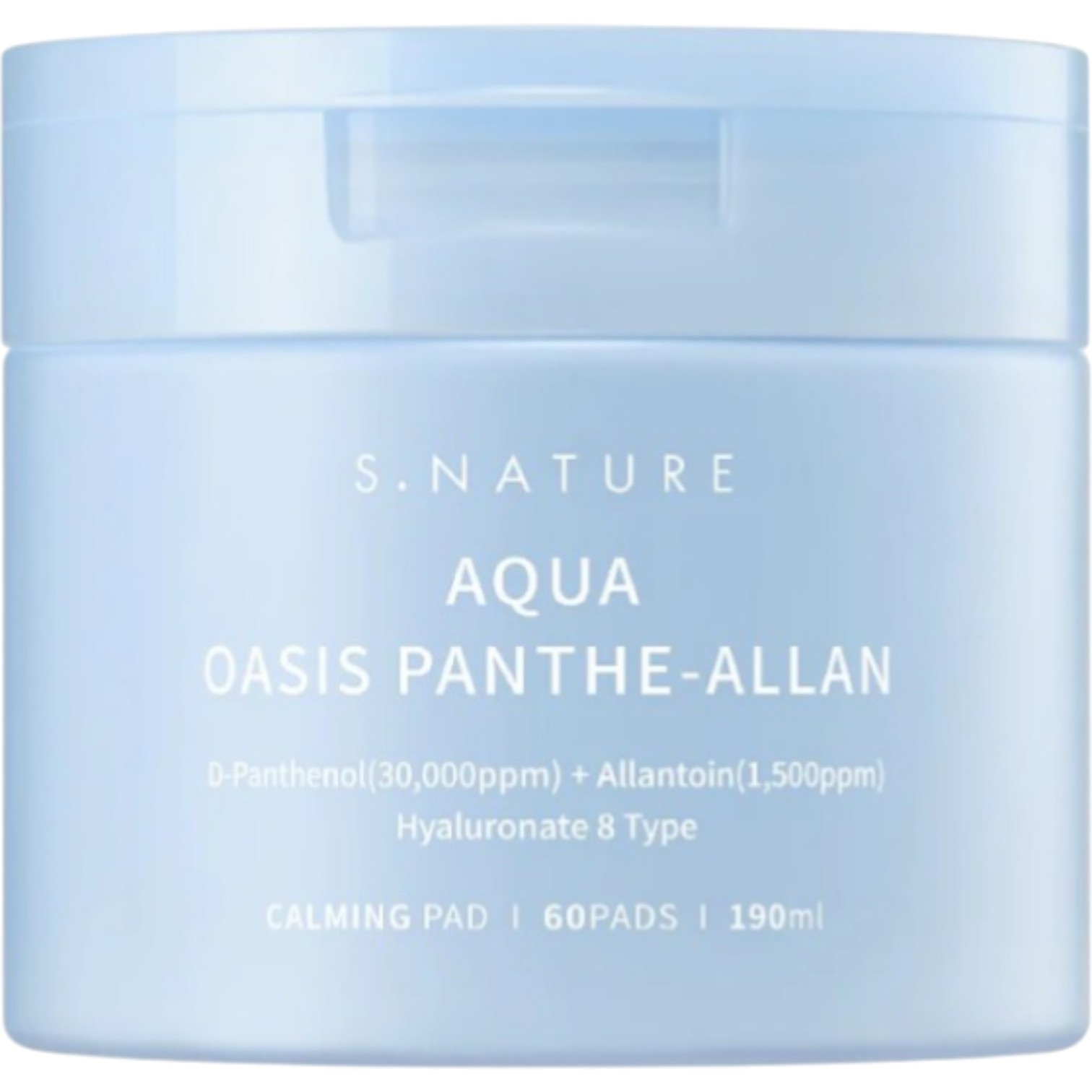 S.Nature Aqua Oasis Panthe-Allan Calming Pad Łagodzące płatki do twarzy, 60szt