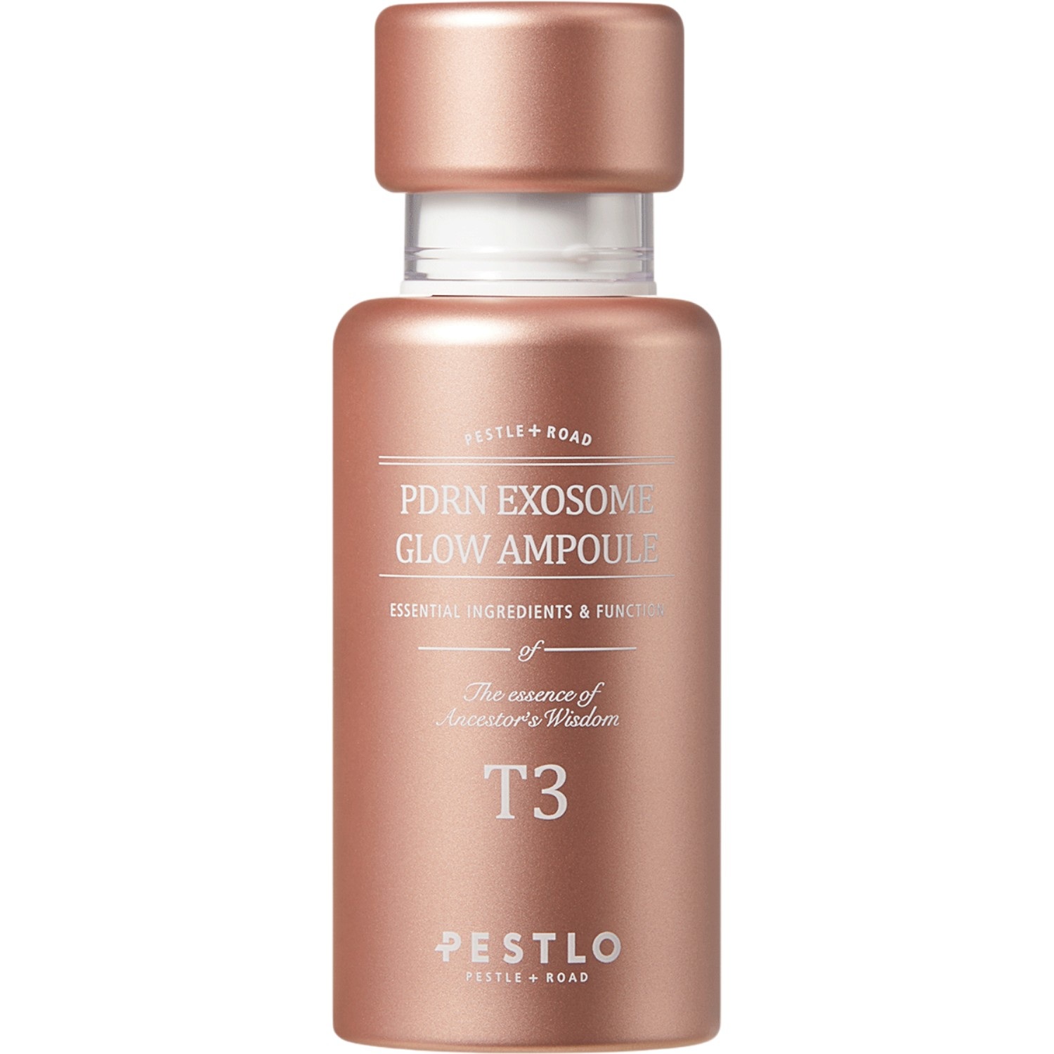 Pestlo T3 PDRN15 Exosome Glow Ampoule, Skoncentrowana koreańska ampułka do twarzy, 30 ml