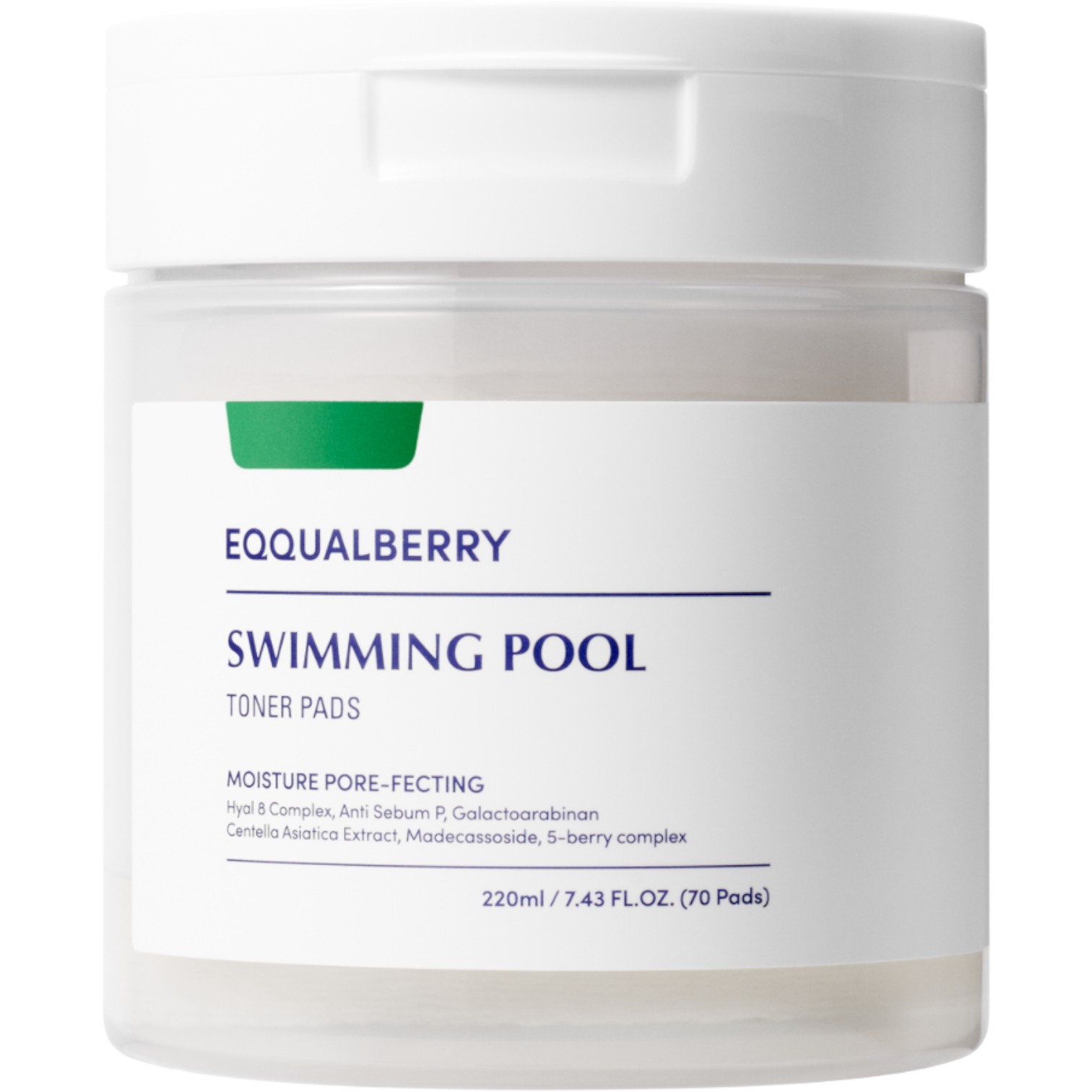 Eqqualberry Swimming Pool Toner, Nawilżające płatki do twarzy
